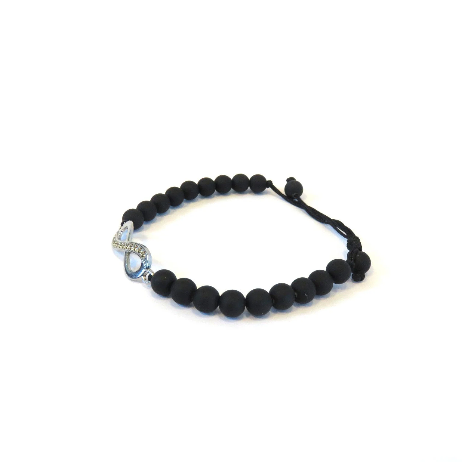 Black Beaded Bracelet