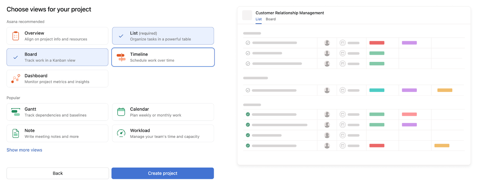Building a CRM in Asana