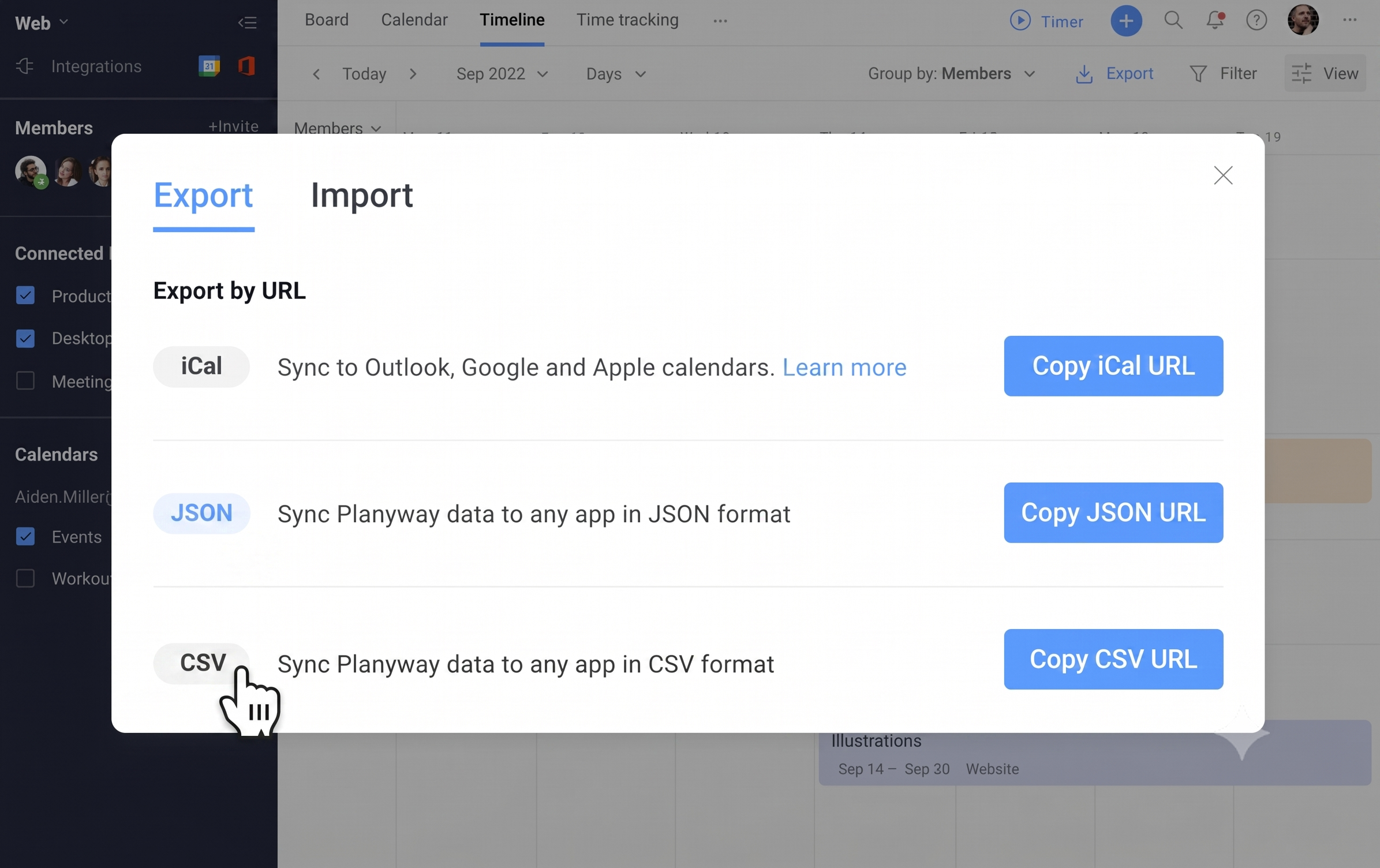 Trello CSV export
