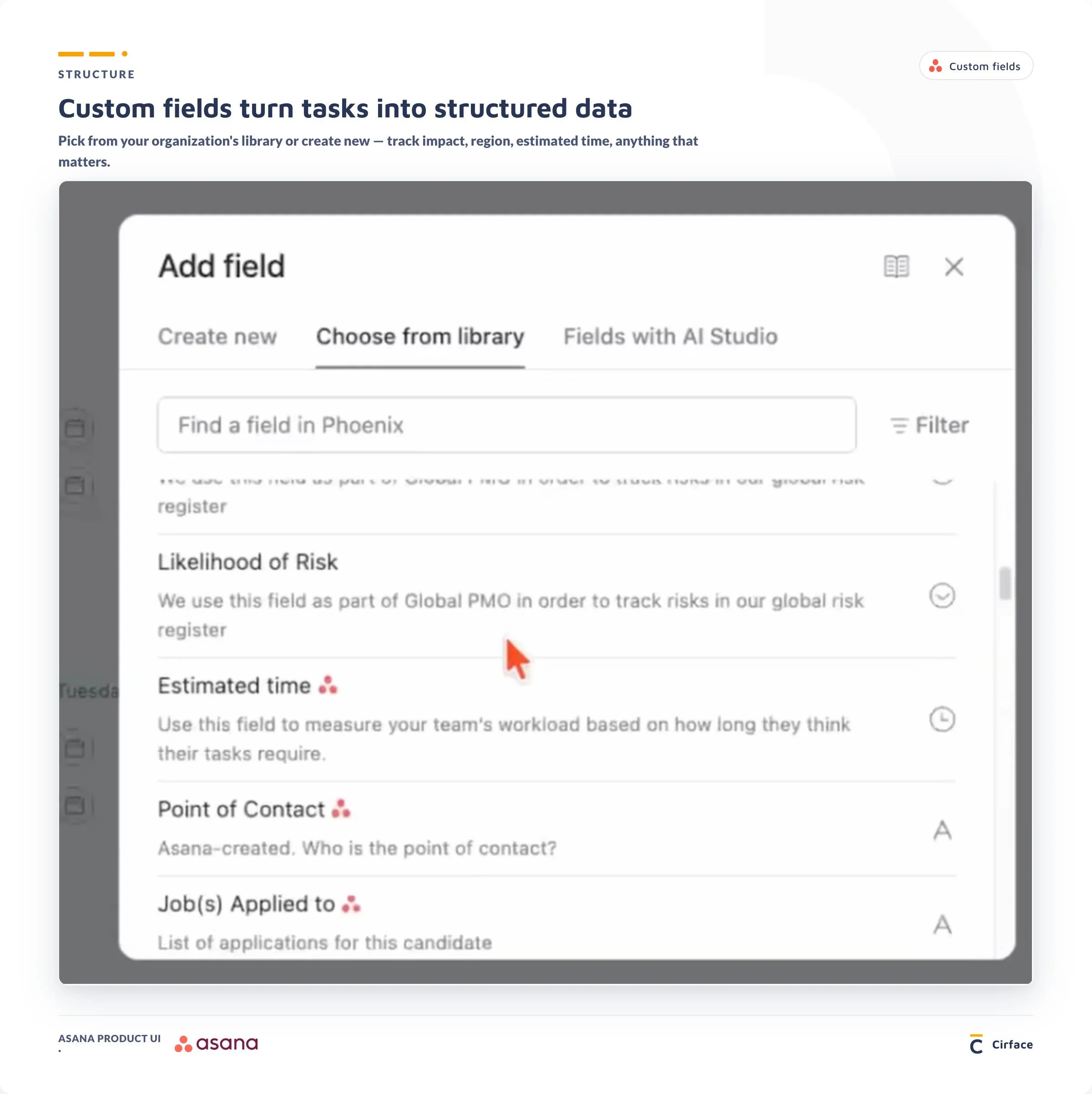Asana custom fields library is essential for project managers
