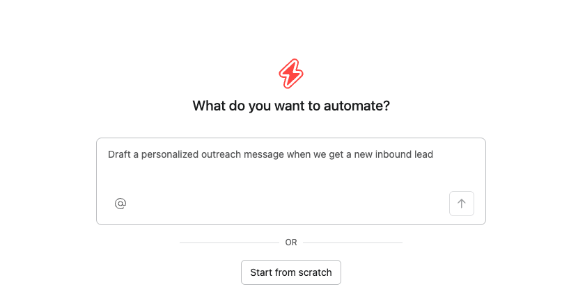 Asana AI Studio Text to Workflow UI