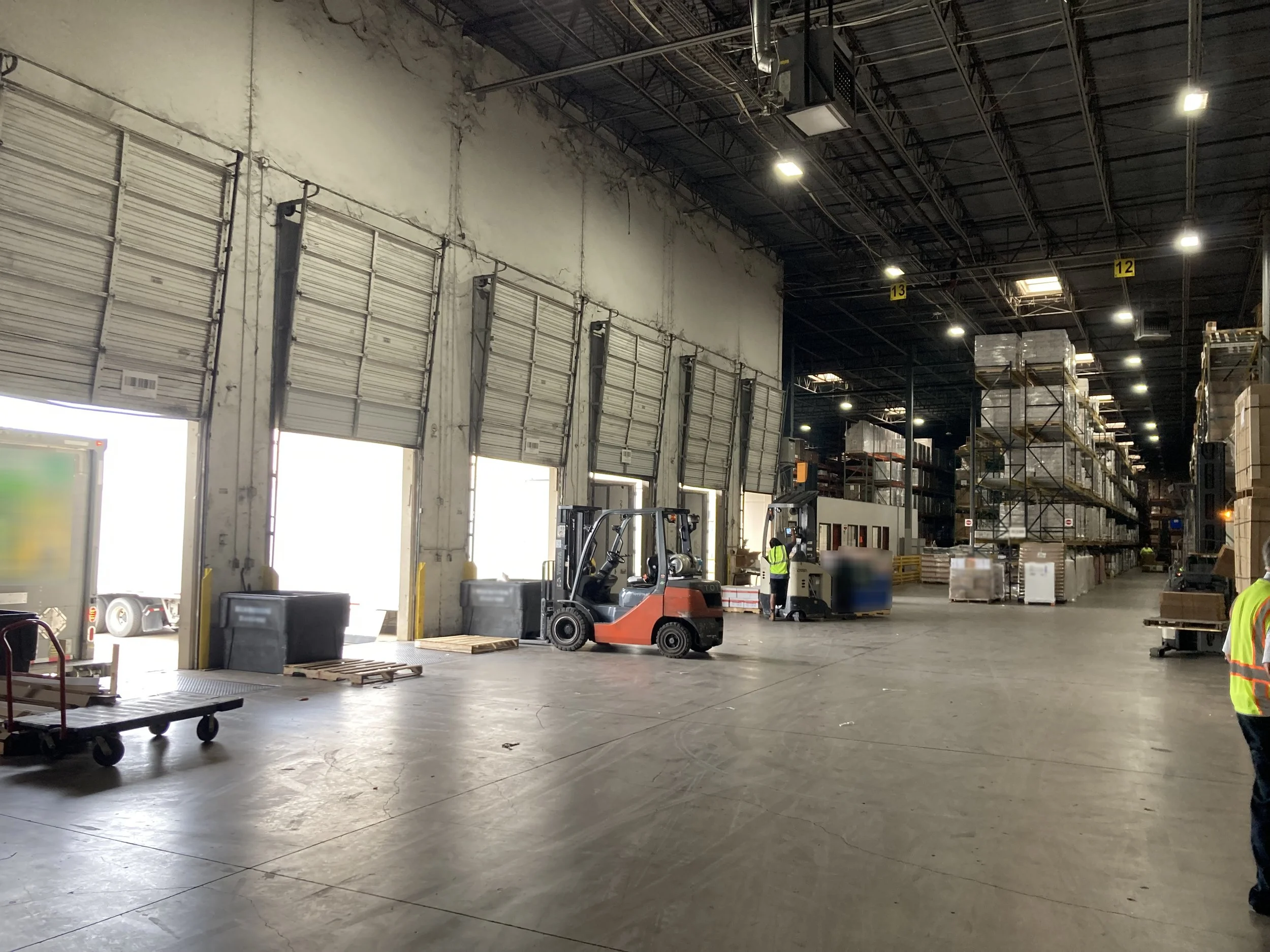 A warehouse dock
