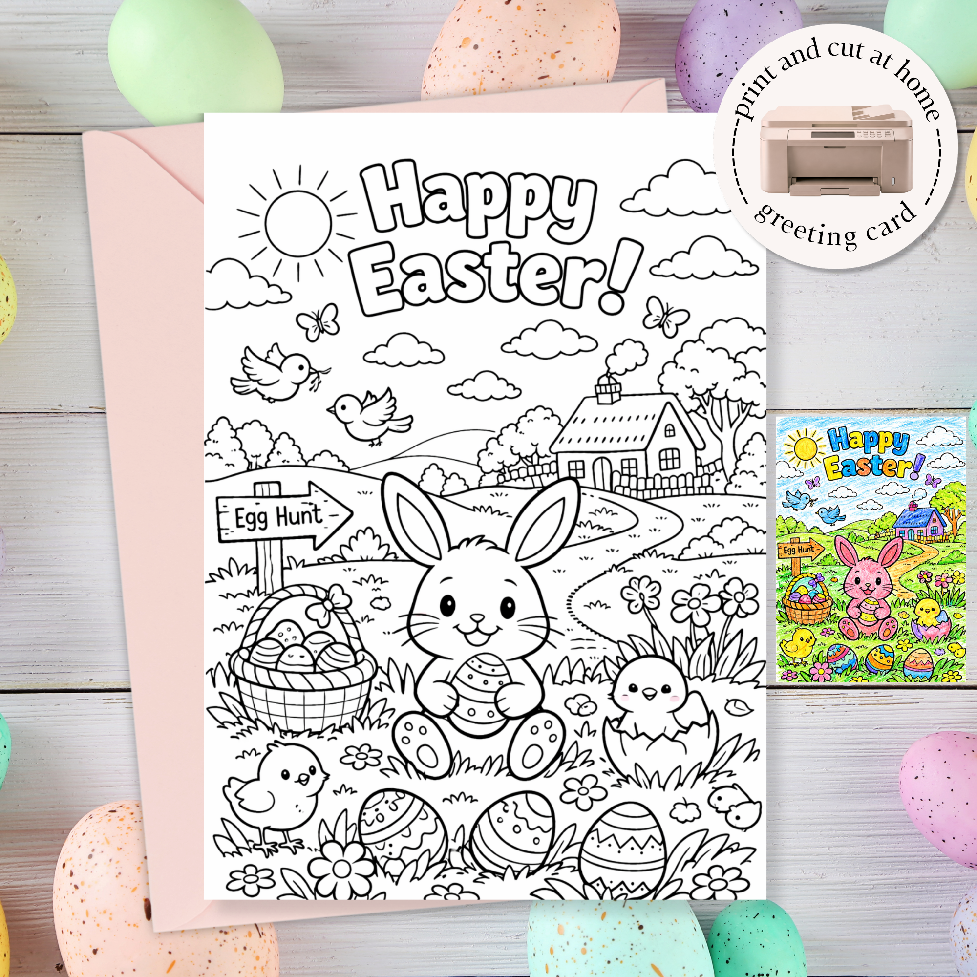 1 - Easter card coloring page for children mockup.png