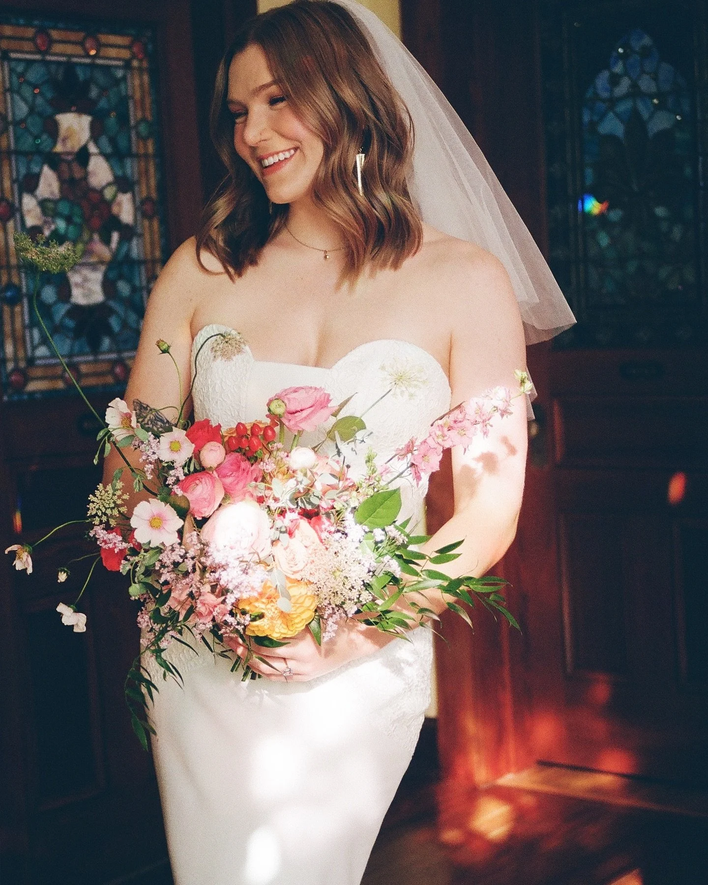 Brigid on her wedding morning on film 🌺
