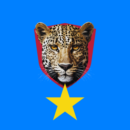 Blue Leopard FOCUS CONGO print