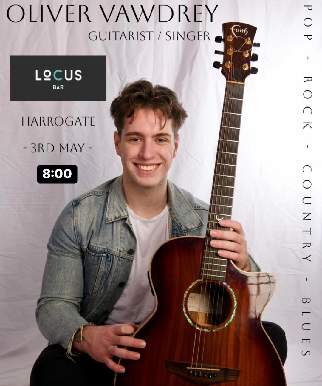 TONIGHT!!

We have @olivervawdrey playing live at 8pm here at @locus_bar_harrogate 🎸 Oliver is a great party starter, so make sure you get down early to secure your seats👀

&bull;

FIZZ FRIDAY ALL NIGHT🥂

&bull;

HAPPY HOURS 5pm-7pm today giving y