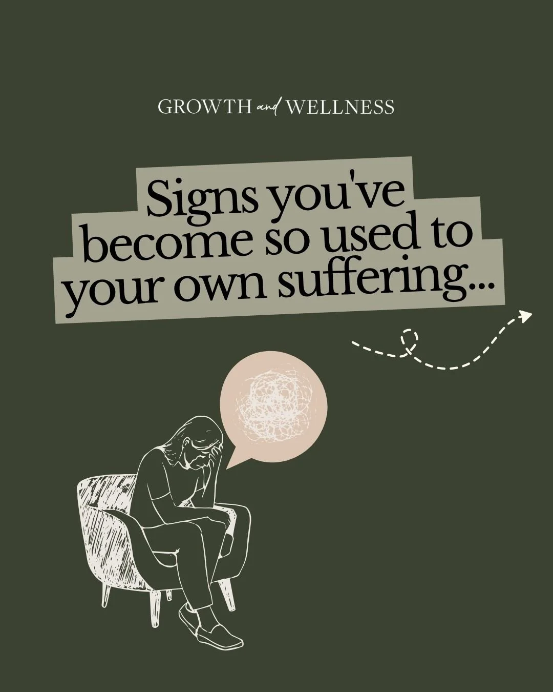 One thing I've noticed as a therapist is that people rarely come in saying, "I'm suffering."

They come in saying:

"I'm just tired."
"This is just how I am."
"I've always been like this."
"Everyone strugg