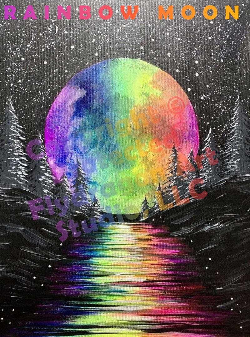 RAINBOW MOON BLACK LIGHT