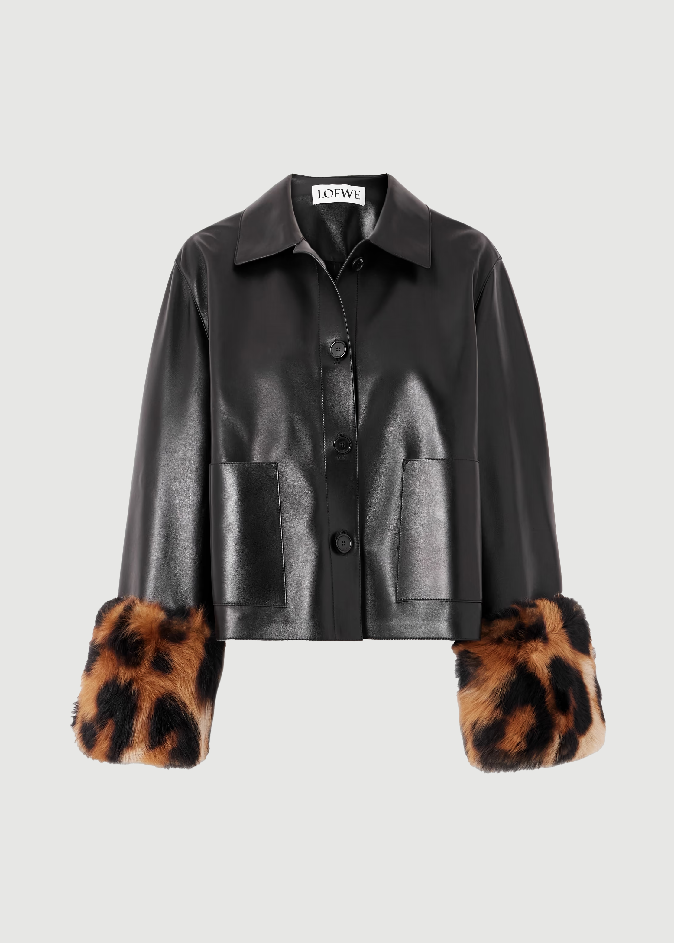 LOEWE Leopard-Print Shearling Jacket