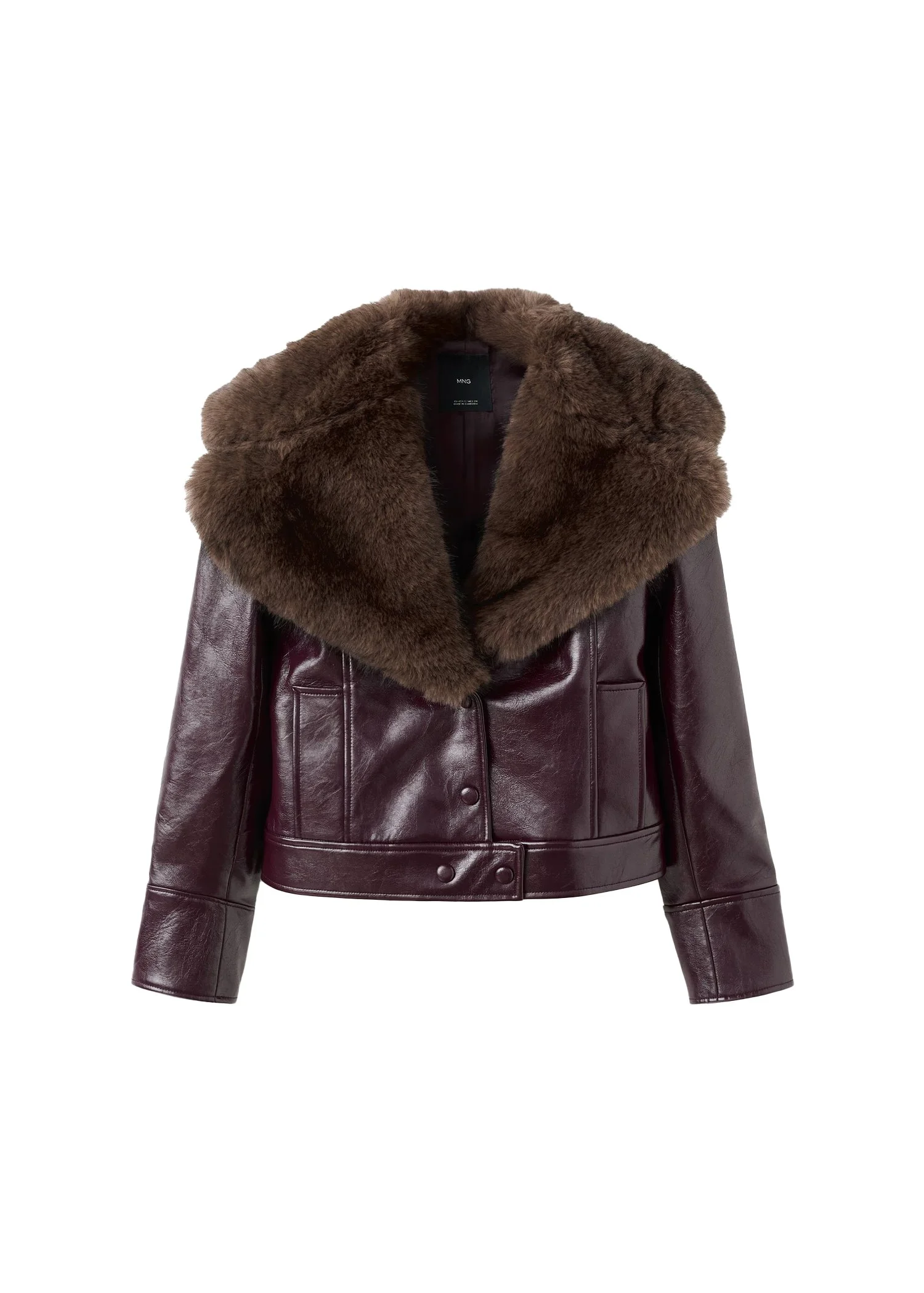 MANGO Faux-Leather Jacket