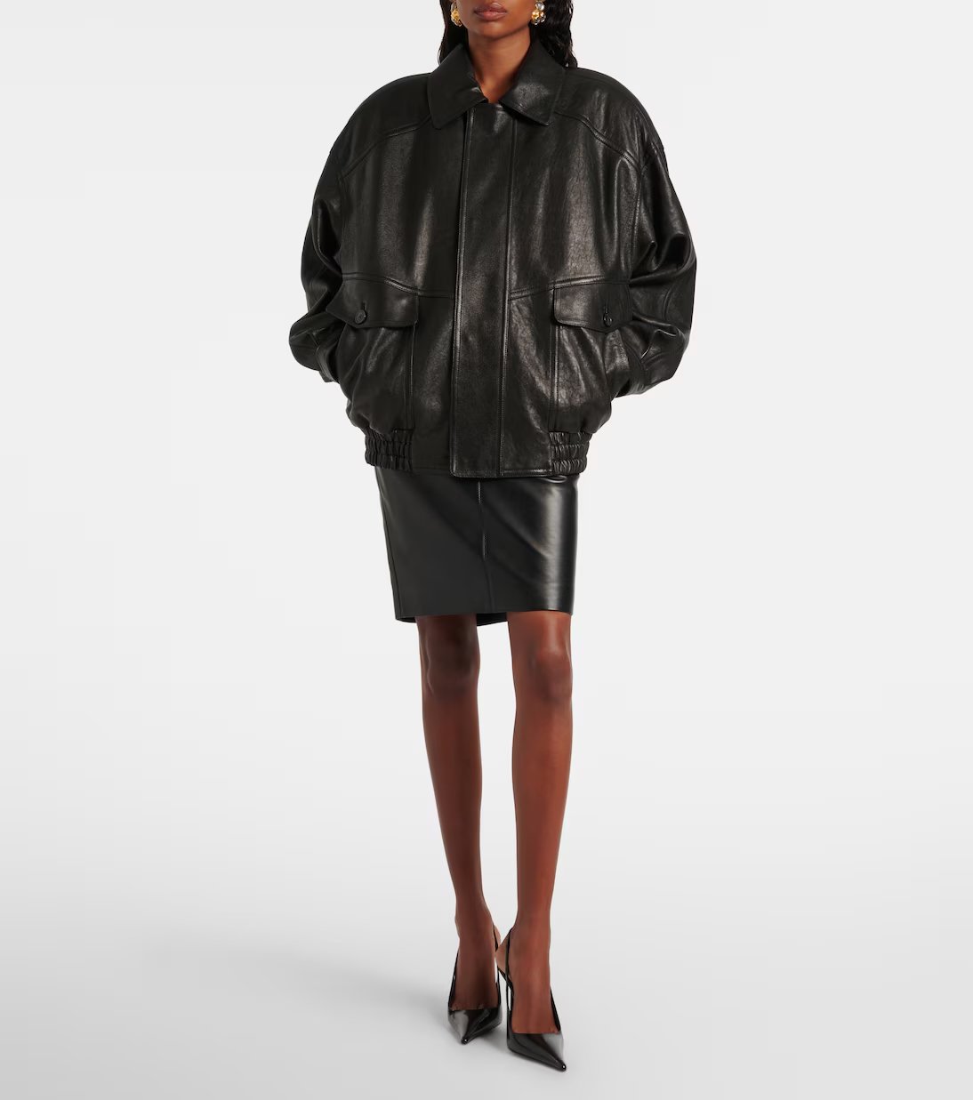 Saint Laurent Leather Blouson Jacket