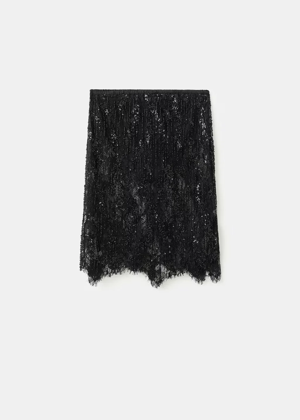 MANGO Beaded Lace Skirt