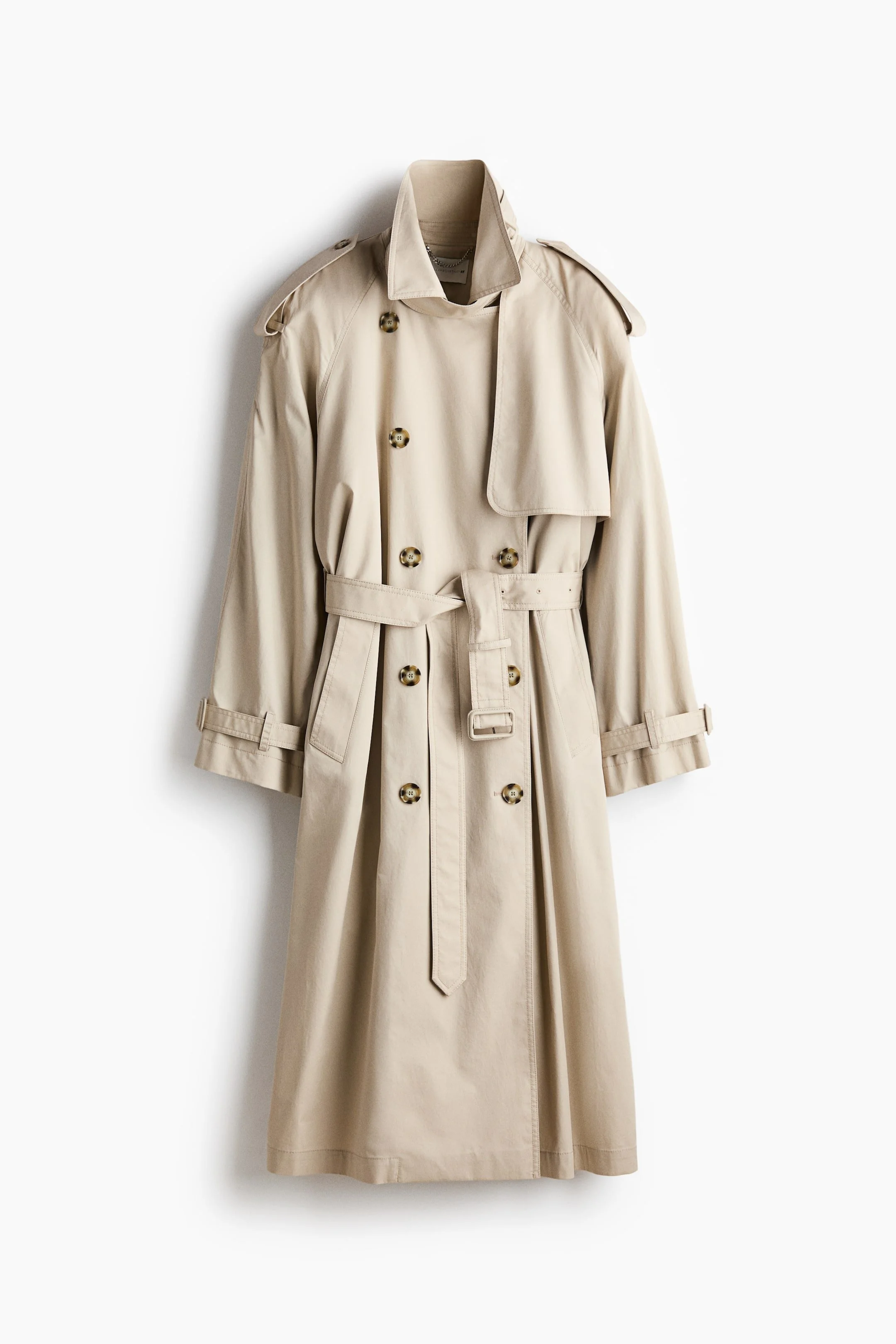 Light Beige Oversized Trench Coat