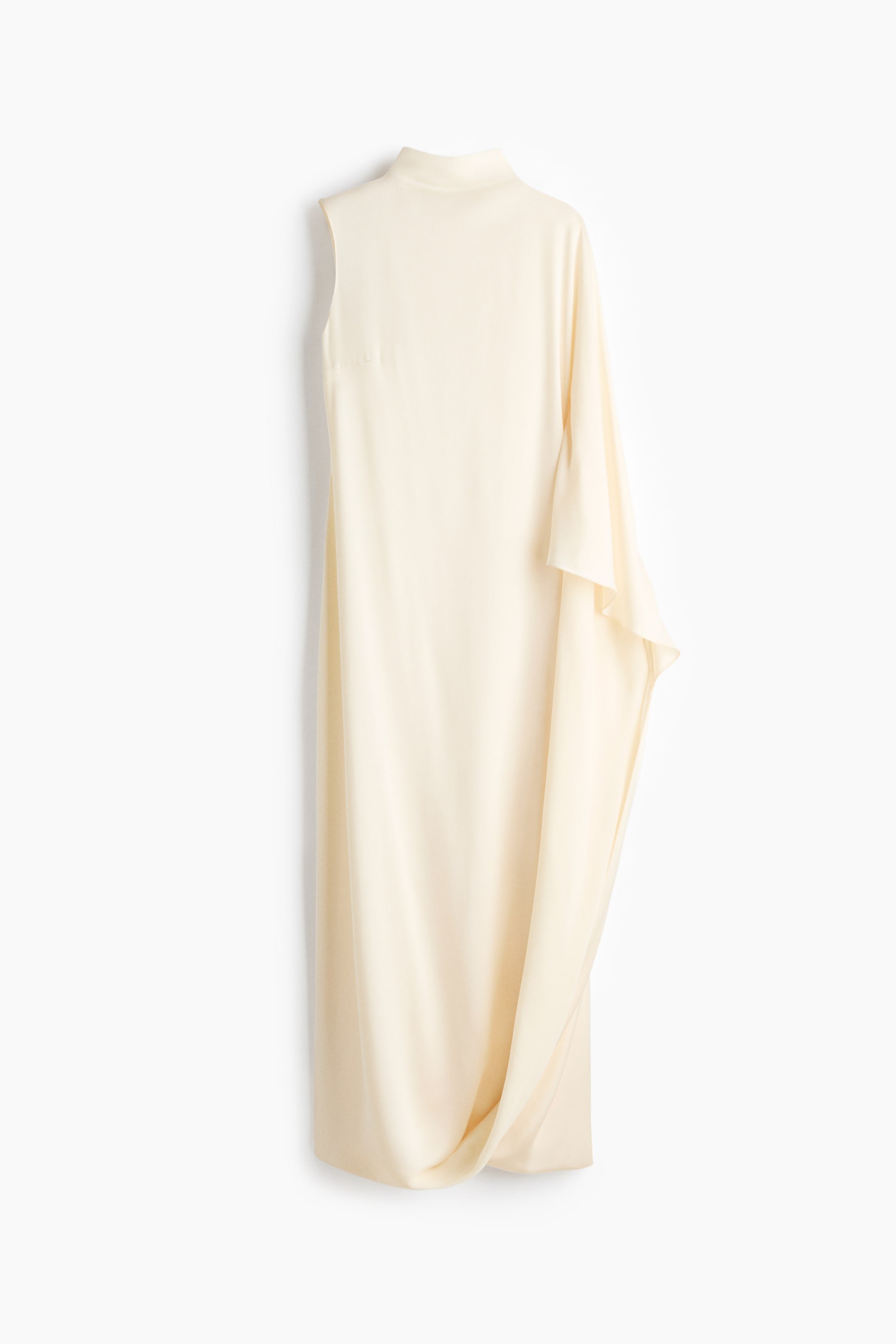 Cream Satin Cape Dress