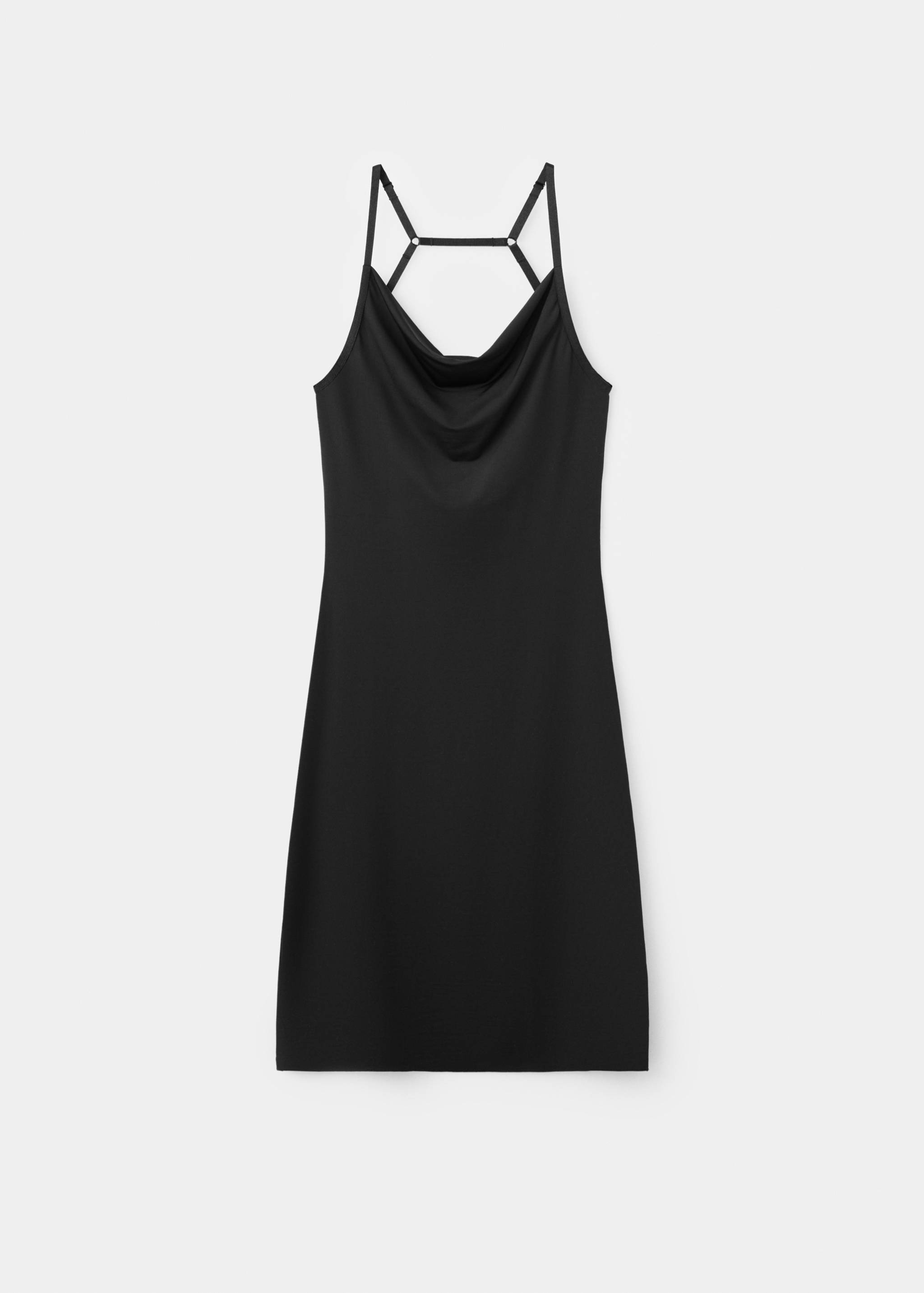 MANGO Draped Open-Back Dress