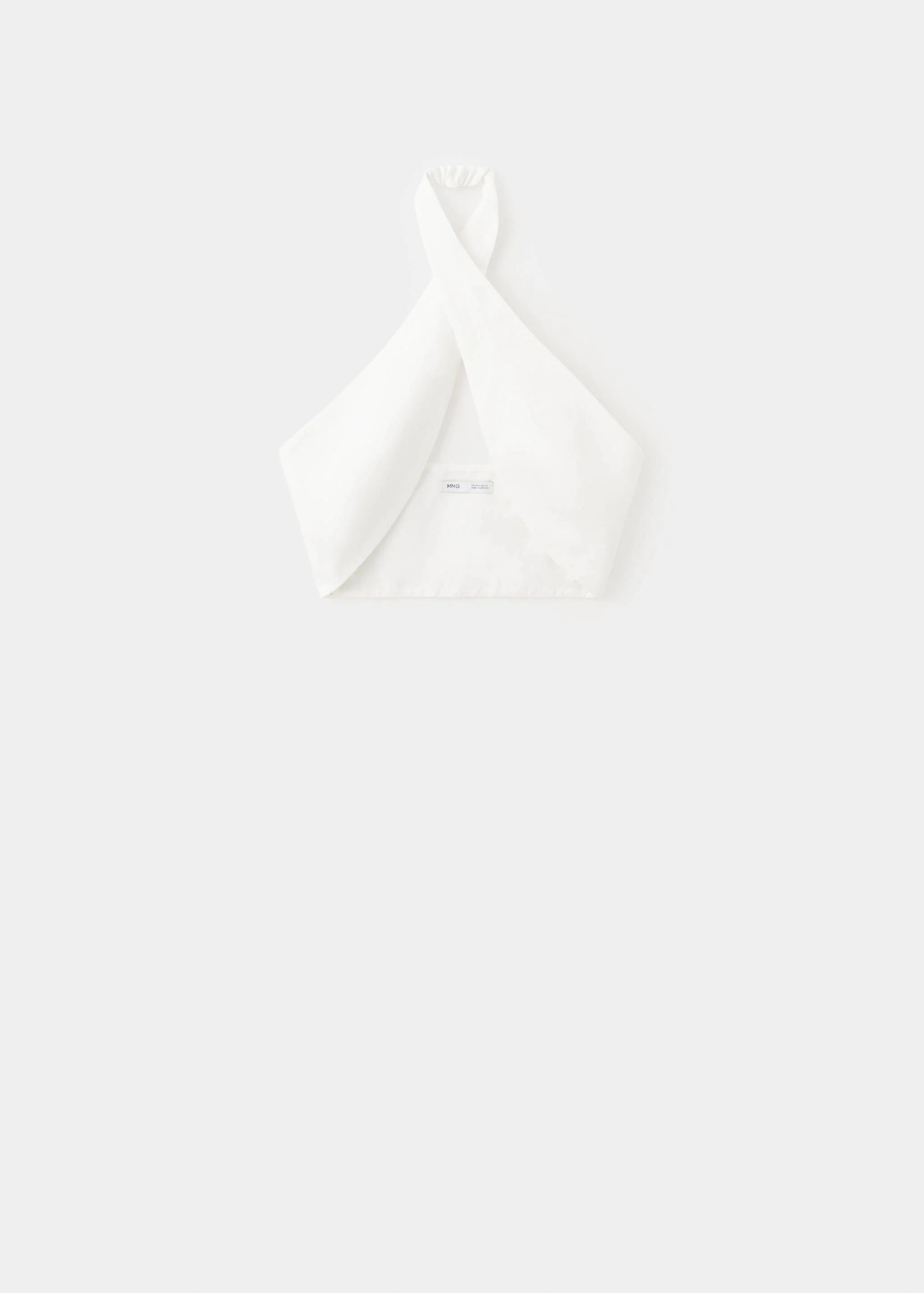 MANGO Crossed Halter Crop Top