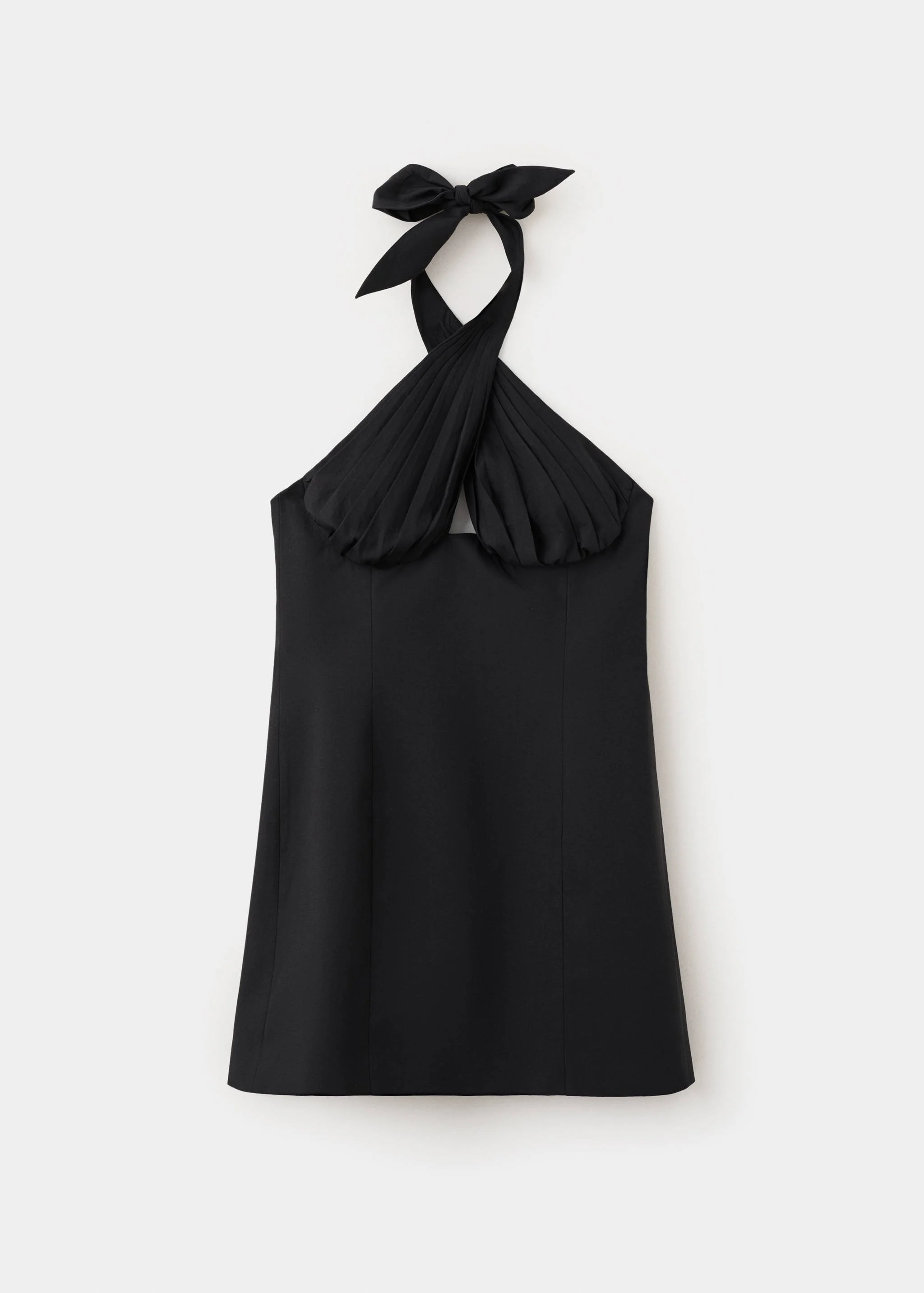 MANGO Crossed Halter Dress