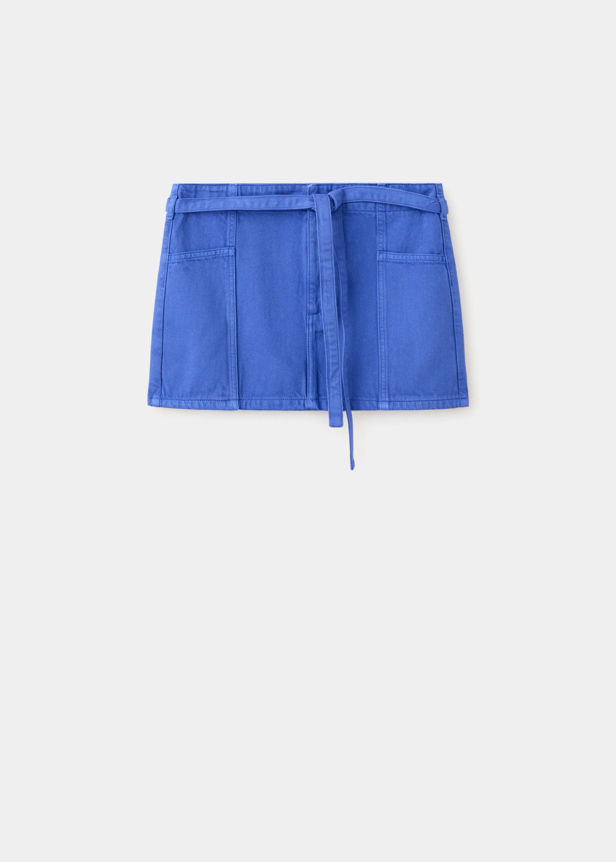 MANGO Denim Skirt with Belt