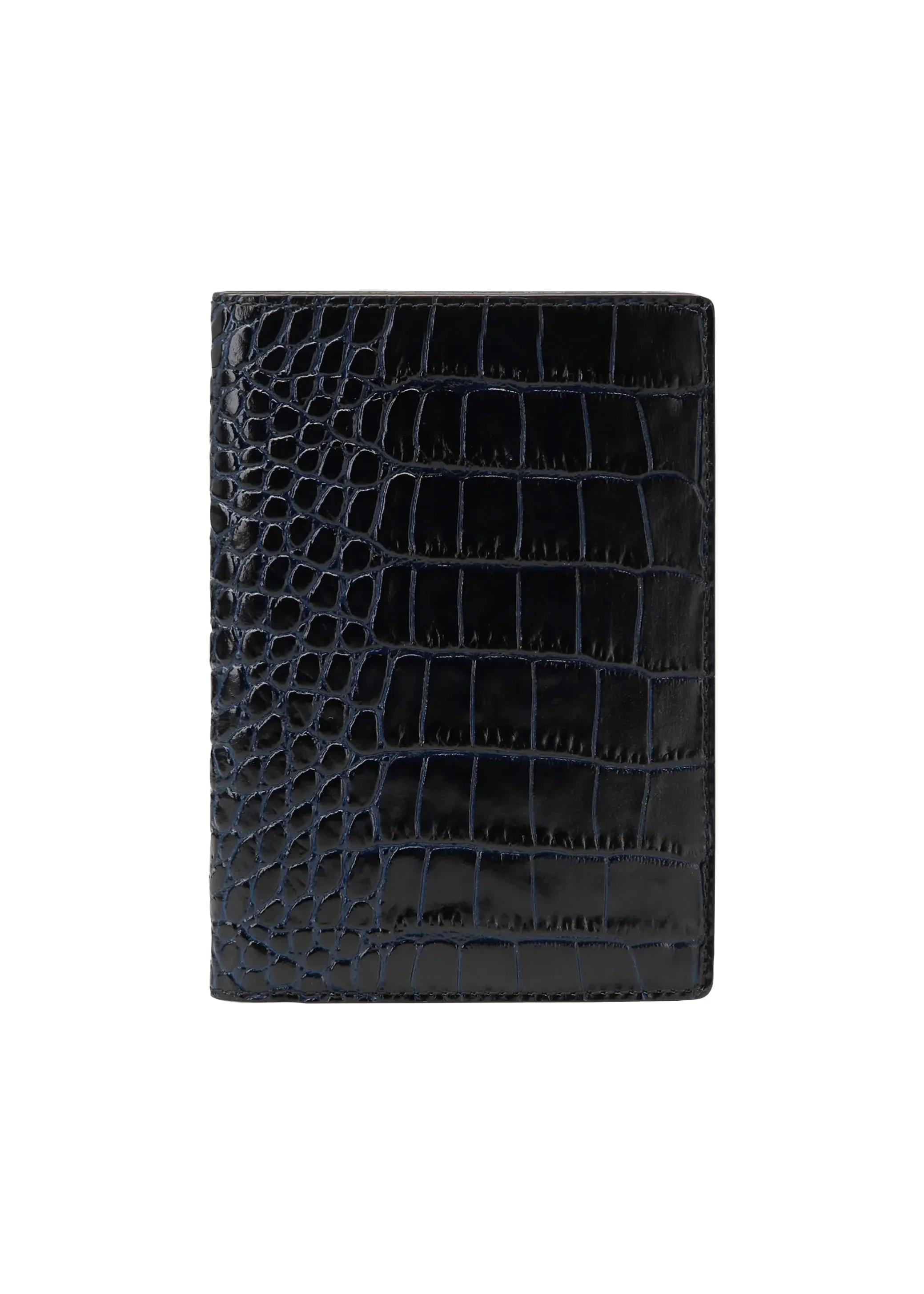 Smythson Mara Croc-Embossed Leather Passport Holder