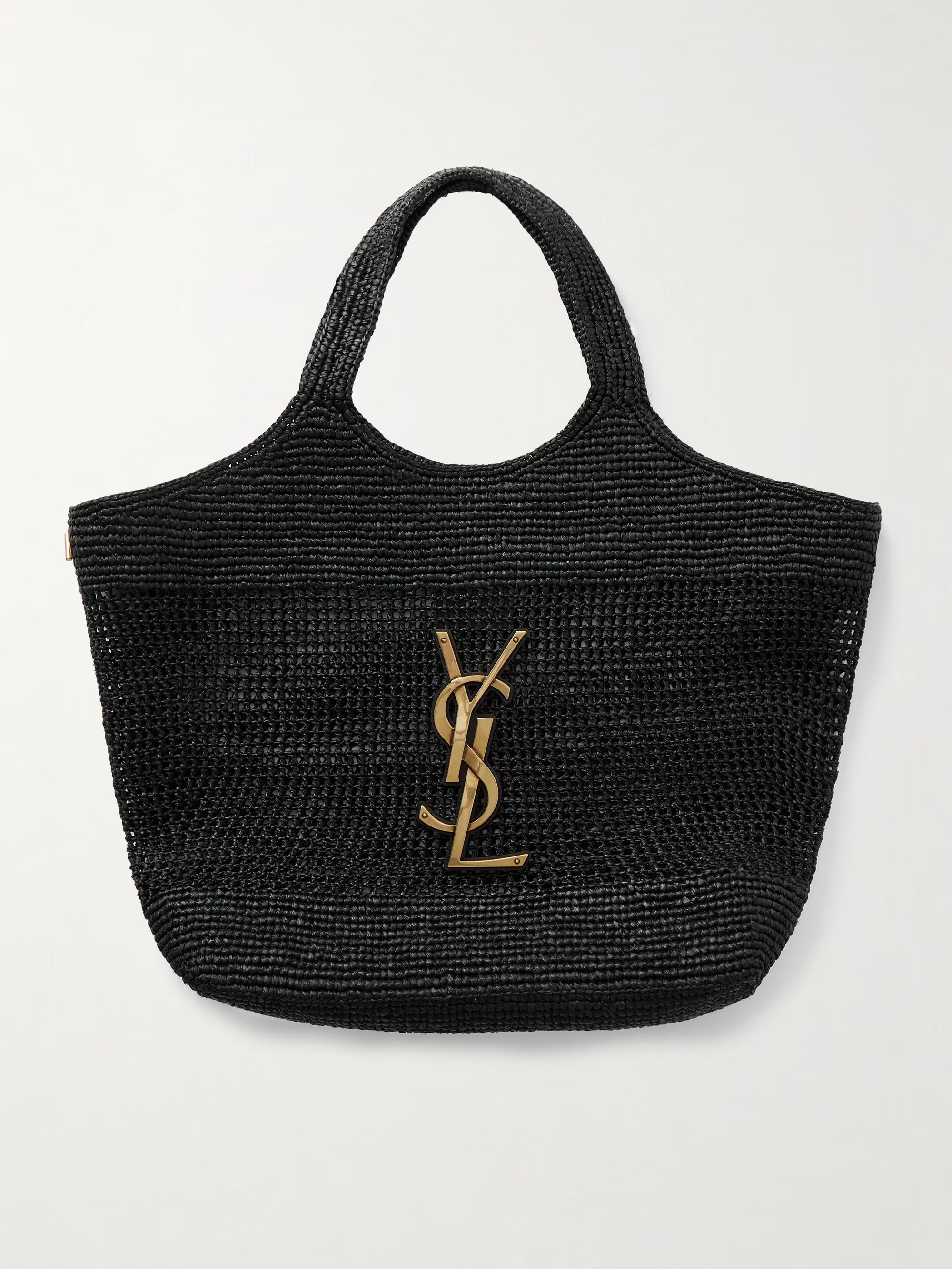 Saint Laurent Icare in Raffia Tote Bag