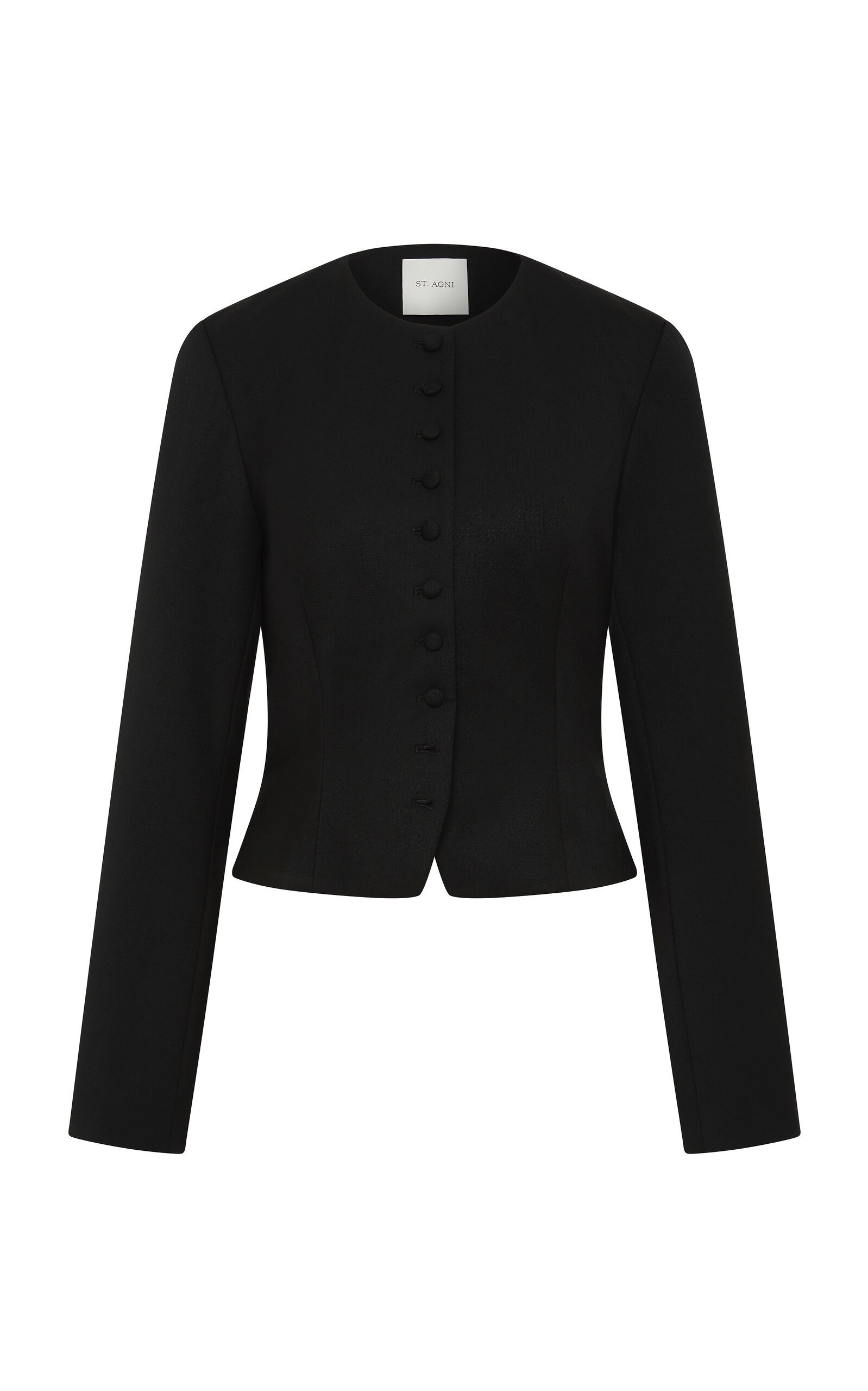 St. Agni Tailored Wool-Blend Button Jacket