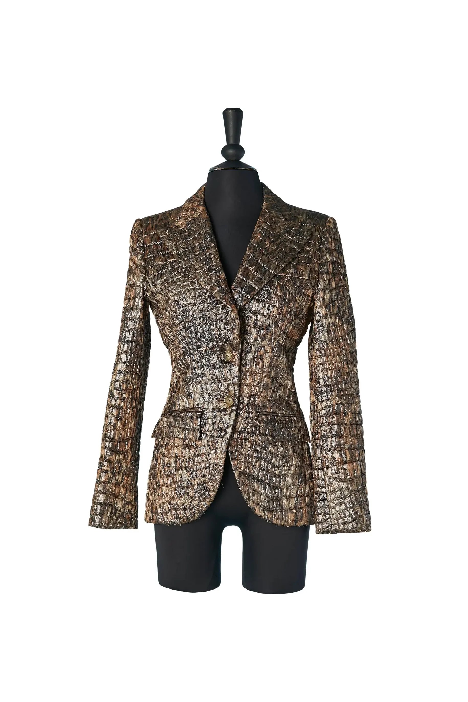 Vintage Dolce &amp; Gabbana Crocodile Pattern Brocard Jacket