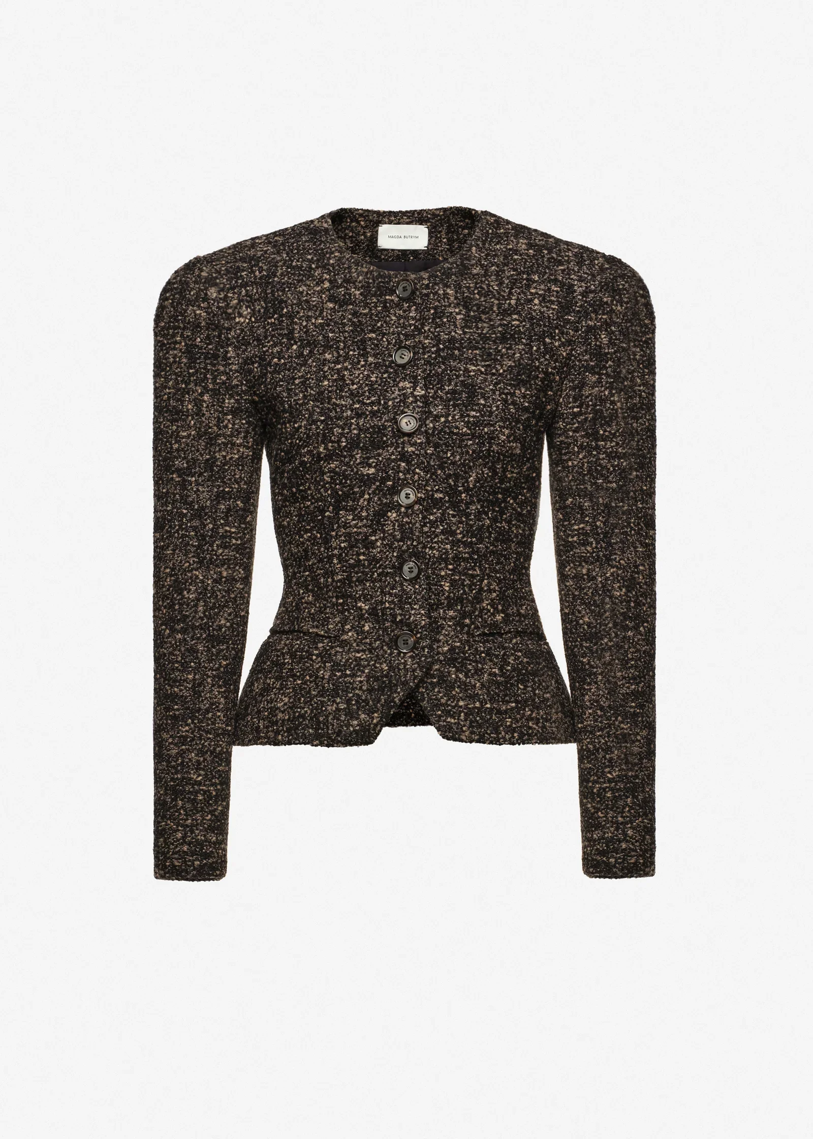Magda Butrym Fitted Bouclé Peplum Blazer