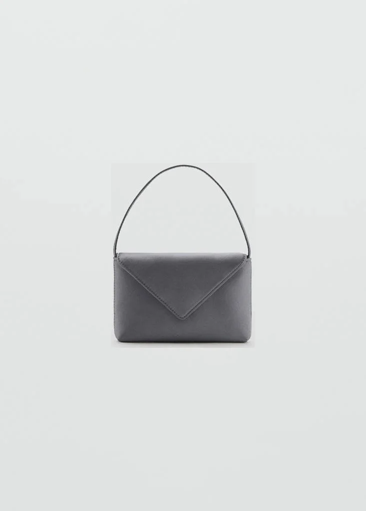 MANGO Satin Flap Handbag