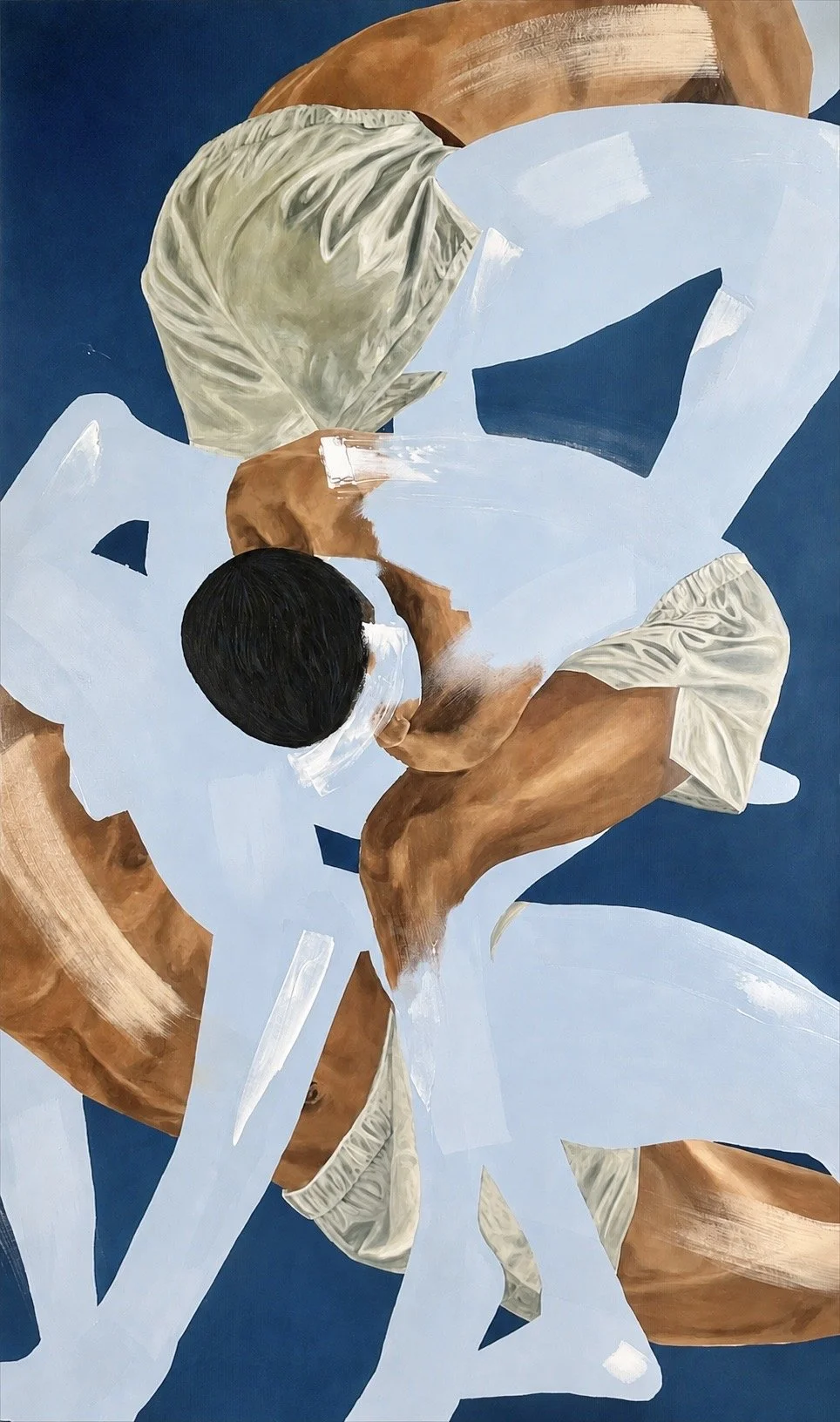Resilience explores the body as a site of strength, vulnerability, and persistence. The figure moves through sweeping layers of abstraction, appearing at once obscured and emerging, while the tension between stillness and movement reflects the ongoin