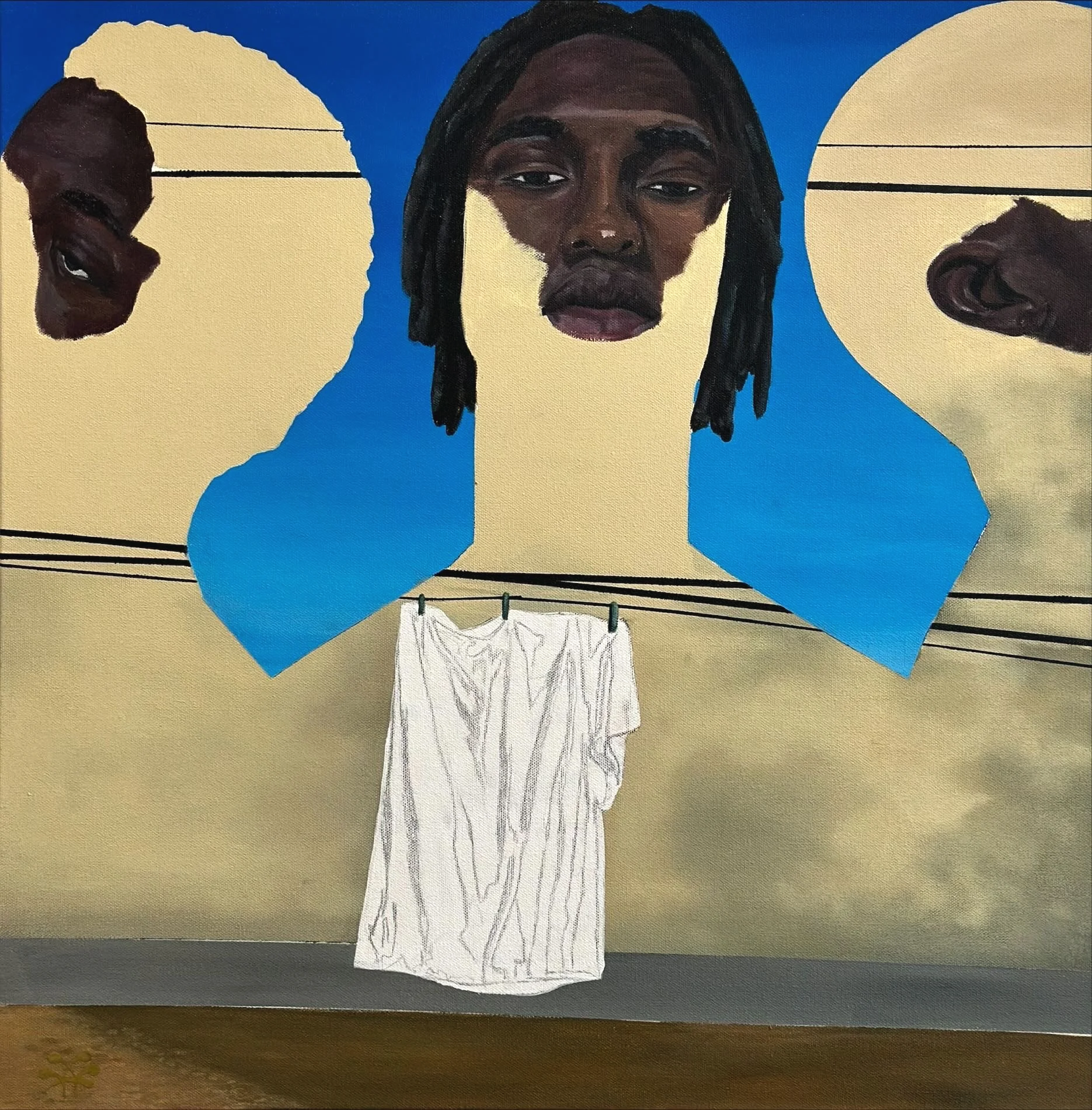 A quiet monument to uniform and identity, Ode to White T’s honors the everyday symbolism of the white T-shirt—a garment that has become both a form of memorial and anthem within culture. The piece reflects on how something so ordinary carries so much
