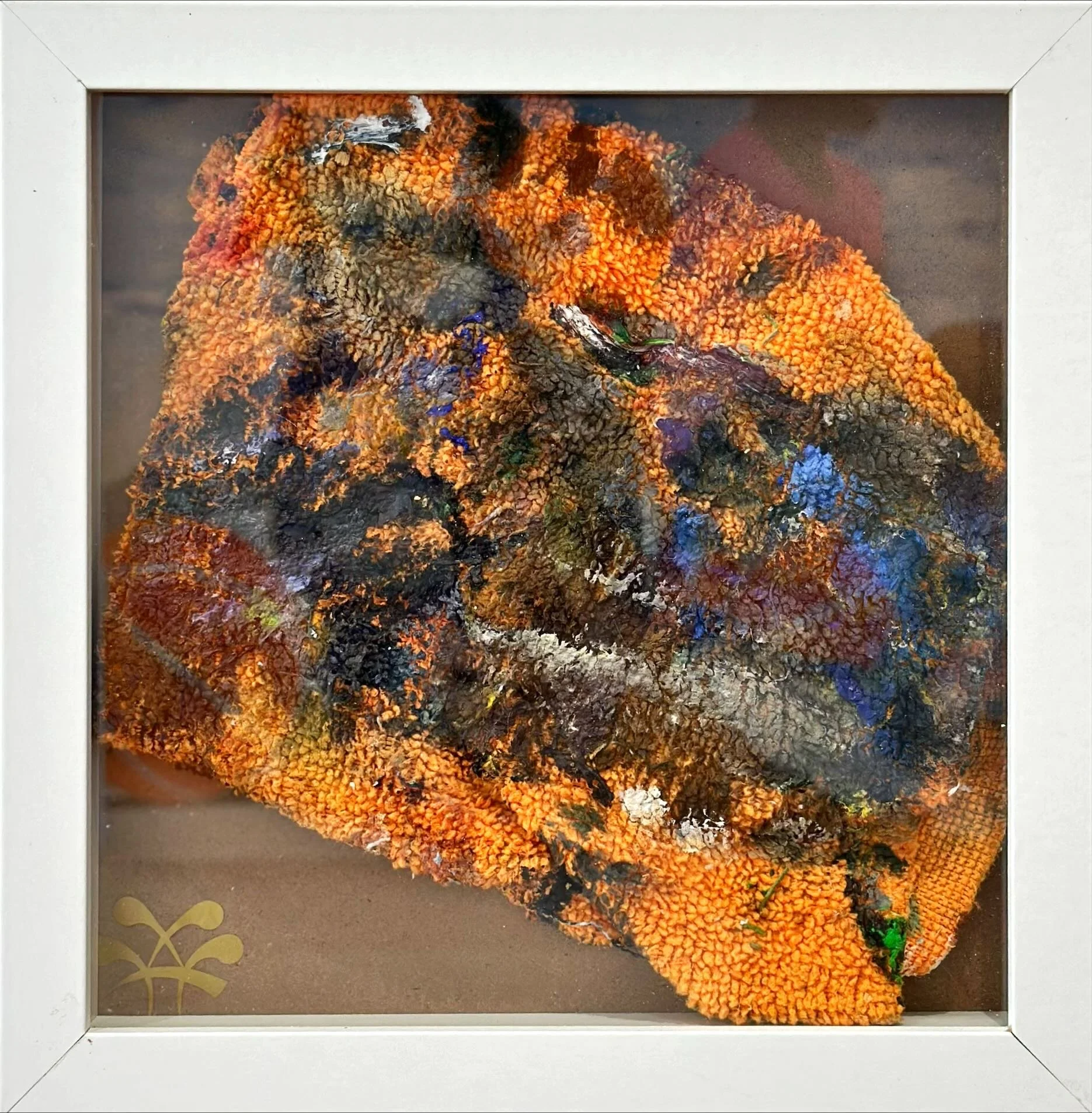 These process cloths—once functional studio tools—are preserved as artifacts of labor, process and conception. Their stains become accidental paintings, mapping the unseen strokes that shaped the larger works. They remind us that process is as sacred