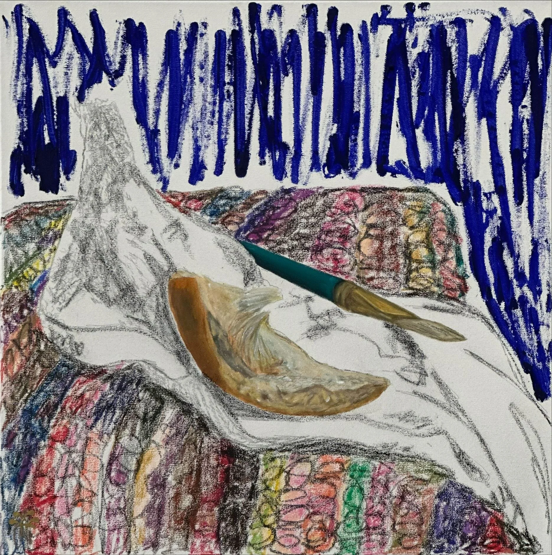 Still Life- Orange Peel and Painters Cloth