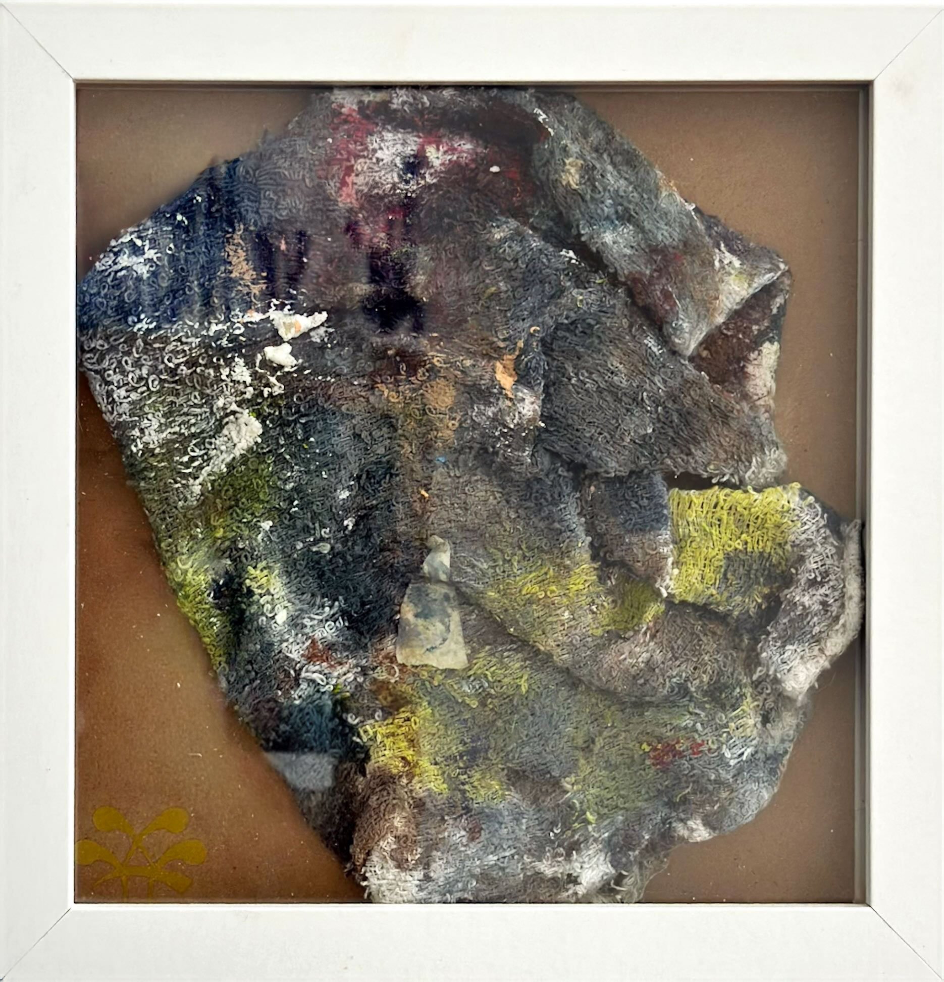These process cloths—once functional studio tools—are preserved as artifacts of labor, process and conception. Their stains become accidental paintings, mapping the unseen strokes that shaped the larger works. They remind us that process is as sacred