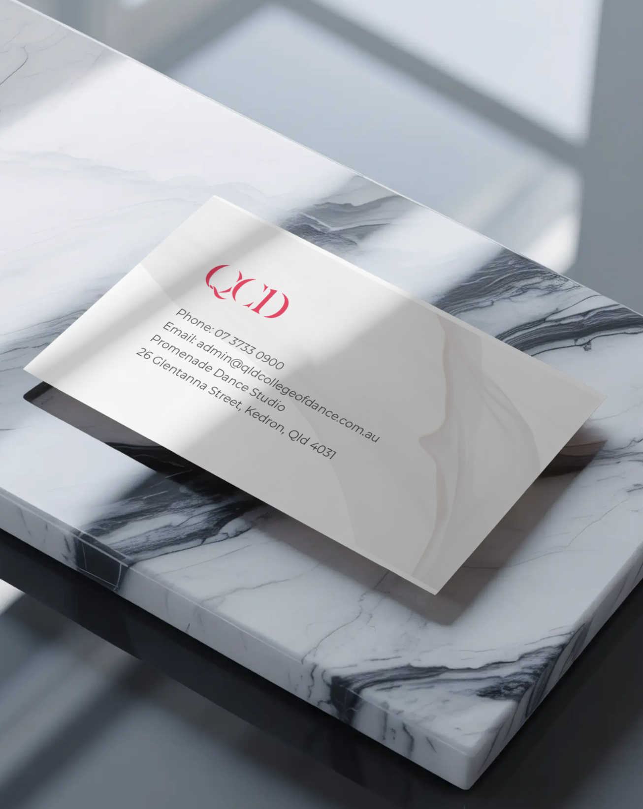 QLD College of Dance business card