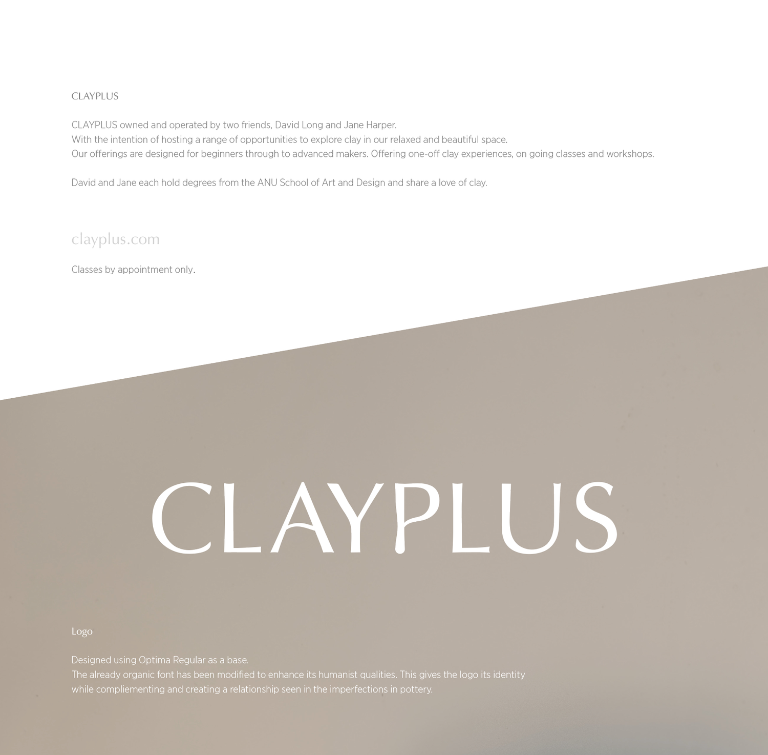 Clayplus website and brand direction