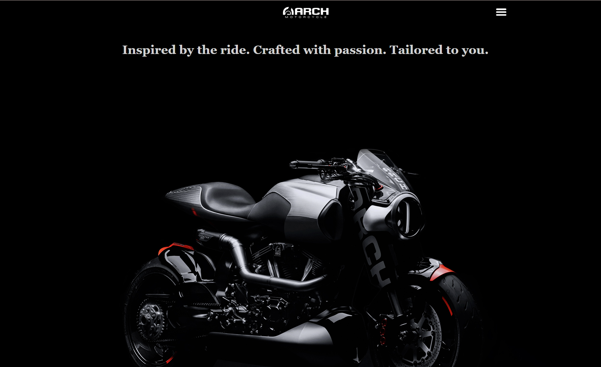 Arch Motorcycle's Squarespace website