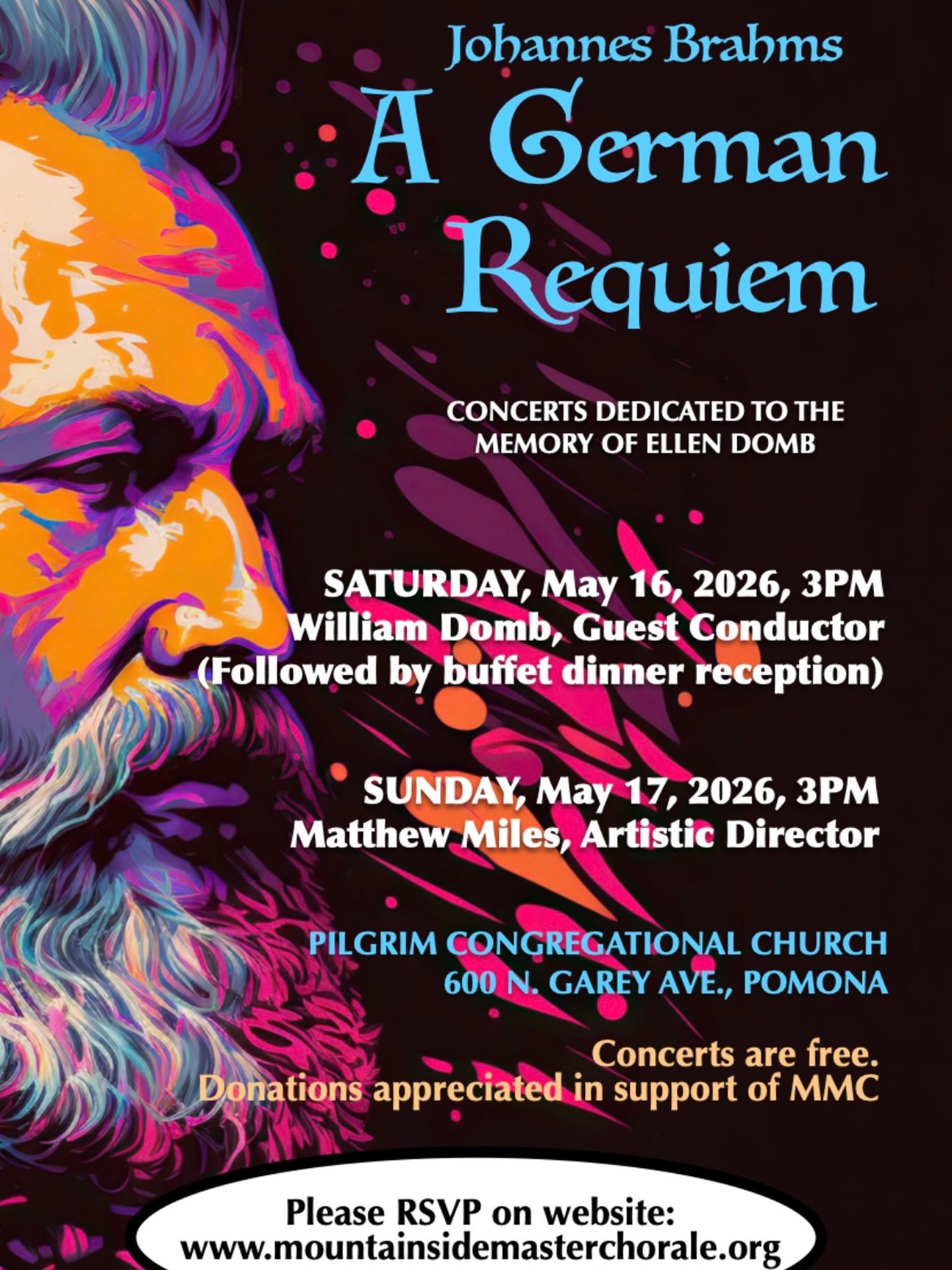 Please join us May 16 and May 17🎶 

RSVP on our website. Link is in our bio.