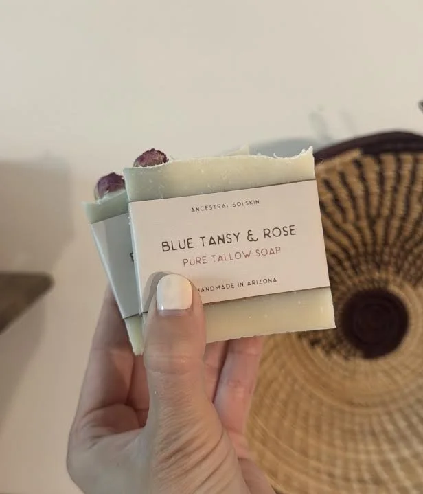 Blue Tansy & Rose Tallow Soap