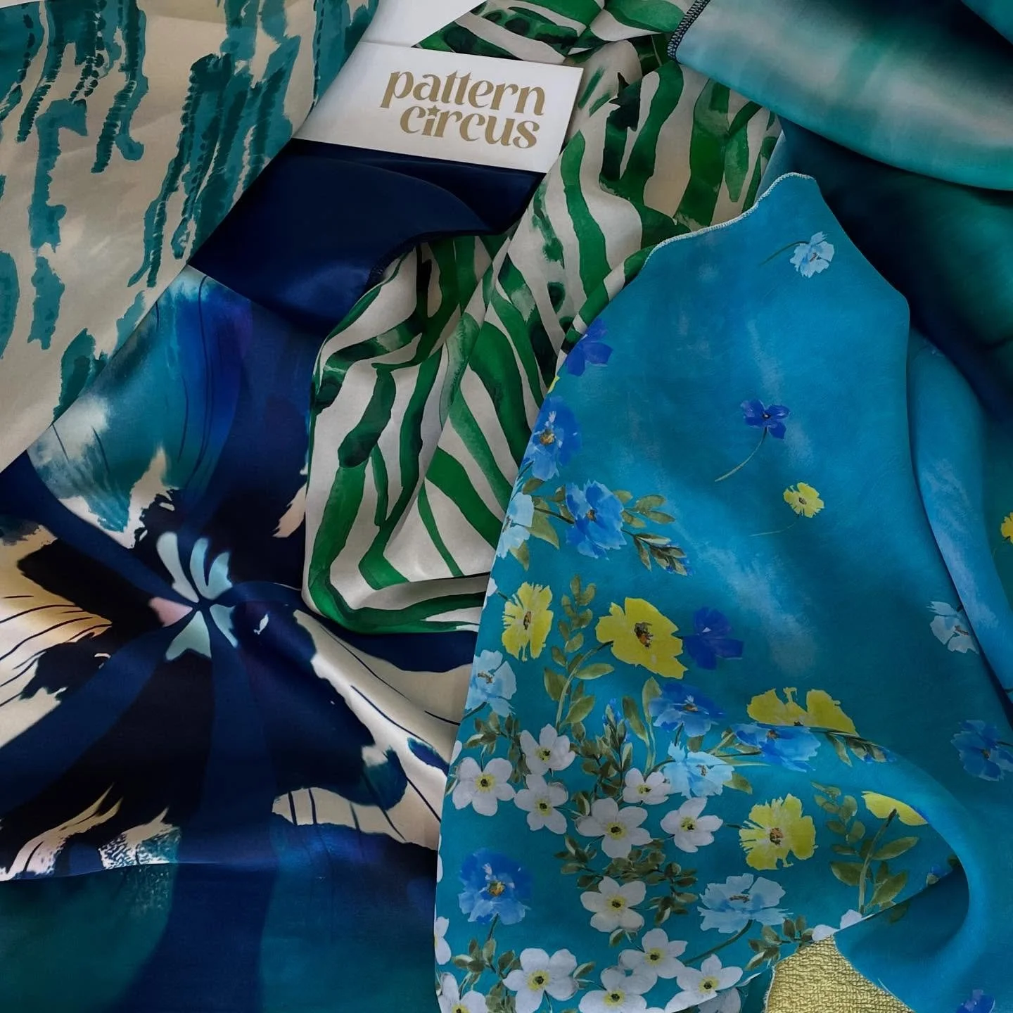 New print collection!&hellip;fresh blues and greens #patterncircusprints #fashionprint #australiandesign #surfacepattern #textiledesigns #printsforfashion &hellip;&hellip;&hellip;.Get in touch for a showing or sign up to view our prints online&hellip