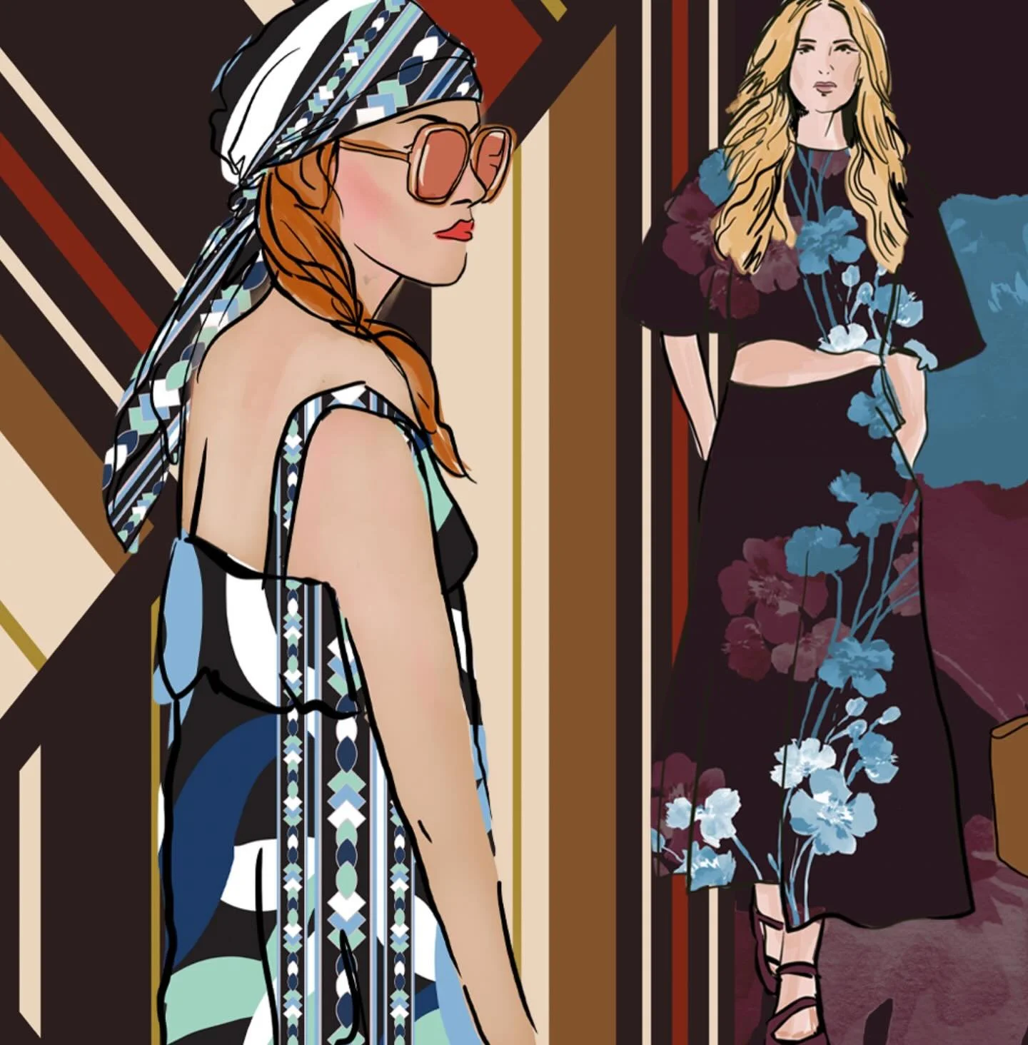 Prints from beach to nightlife #fashionprints #exclusivetextiledesign