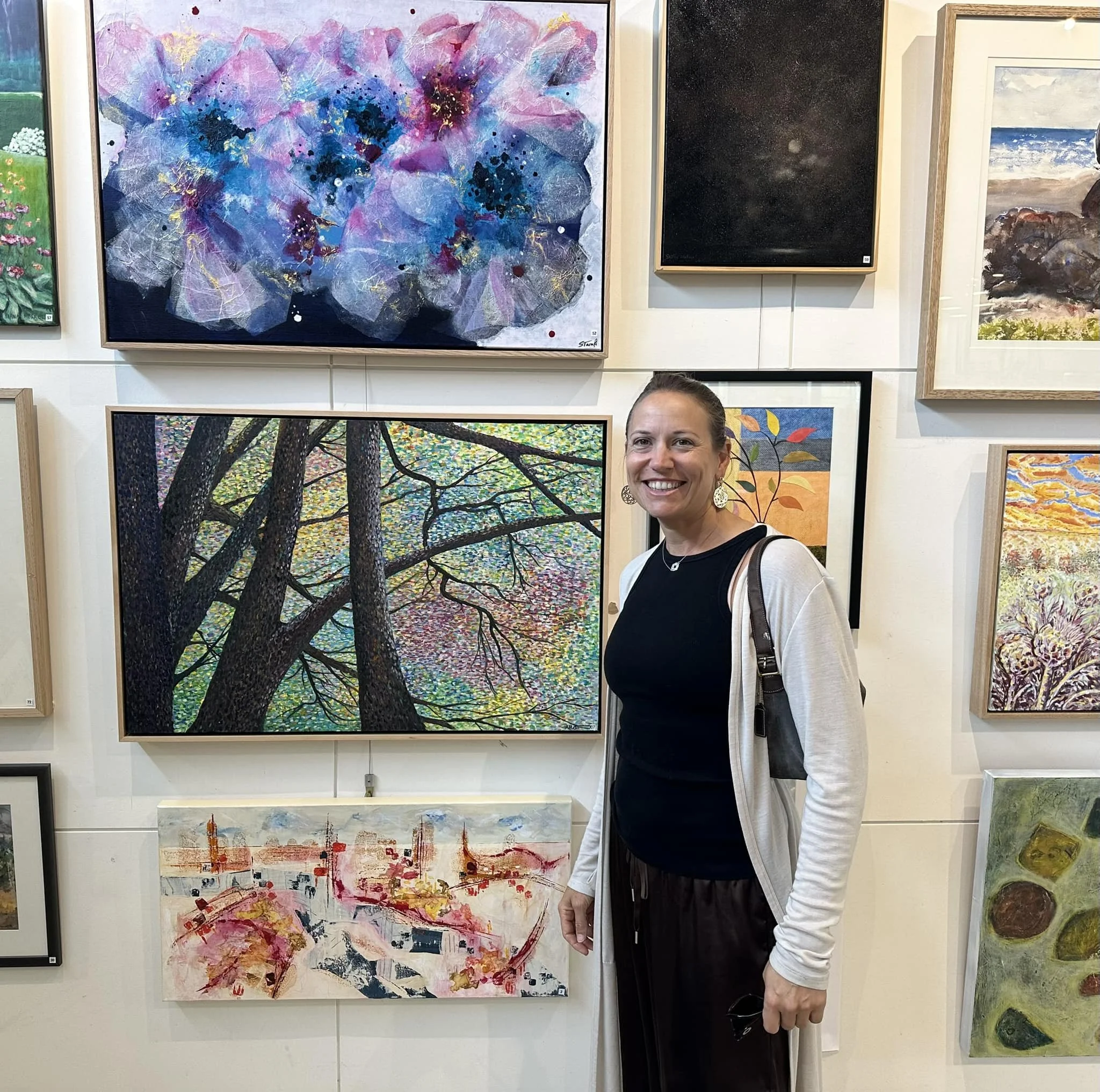 Honorable Commendation for my ‘Winter Trees’ at the Beaumaris Art Group Exhibition ☺️