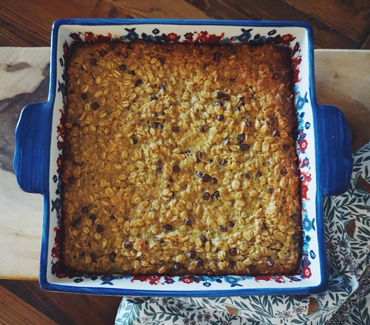 Banana Oat Chocolate Chip Bars