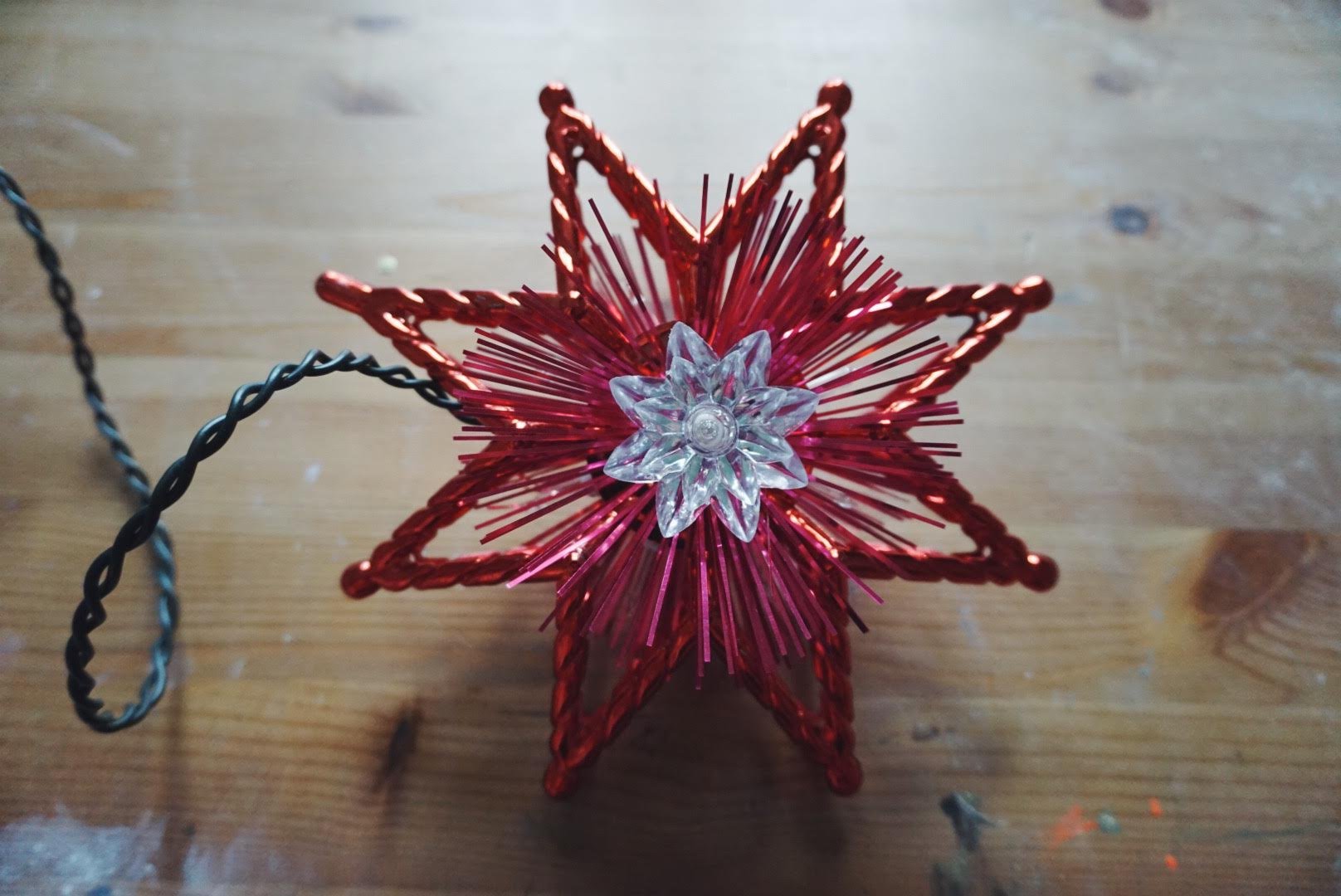 Red Vintage Tree Topper