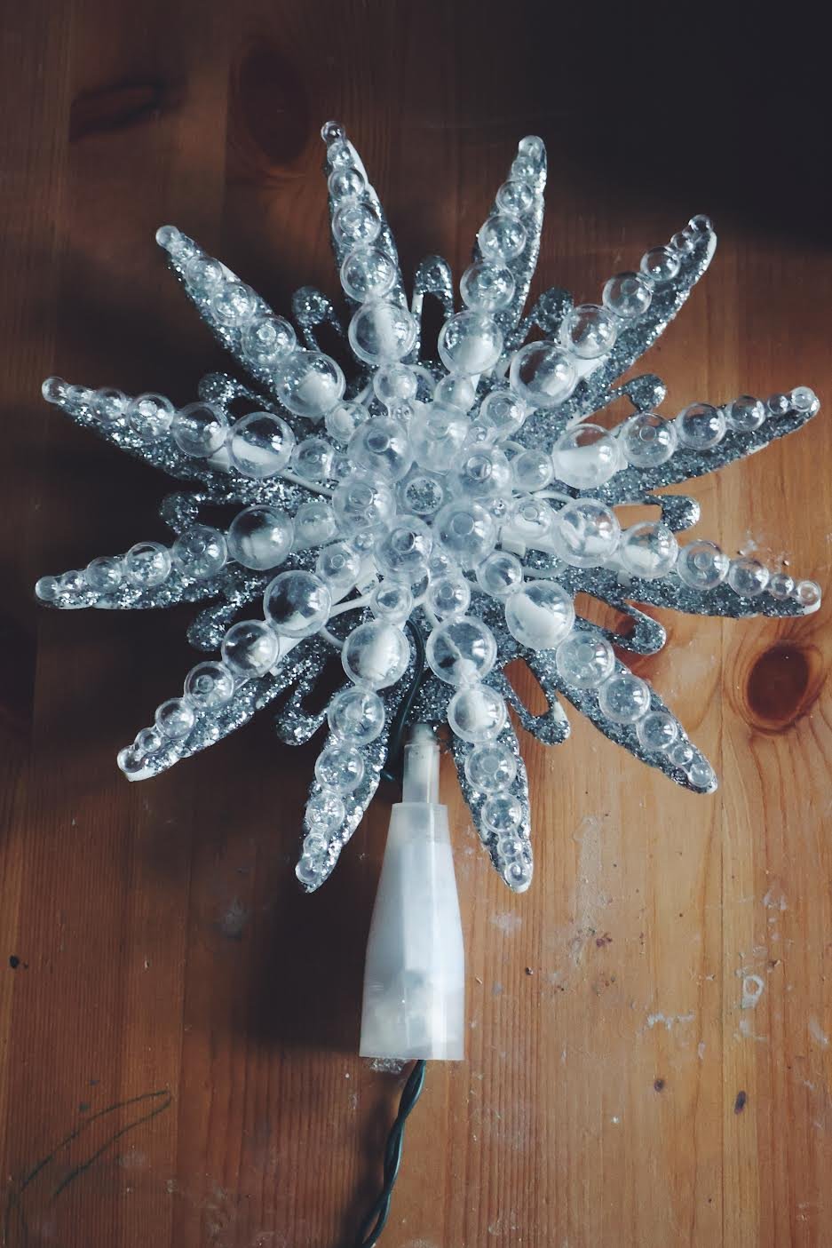 Silver Sparkly Tree Topper