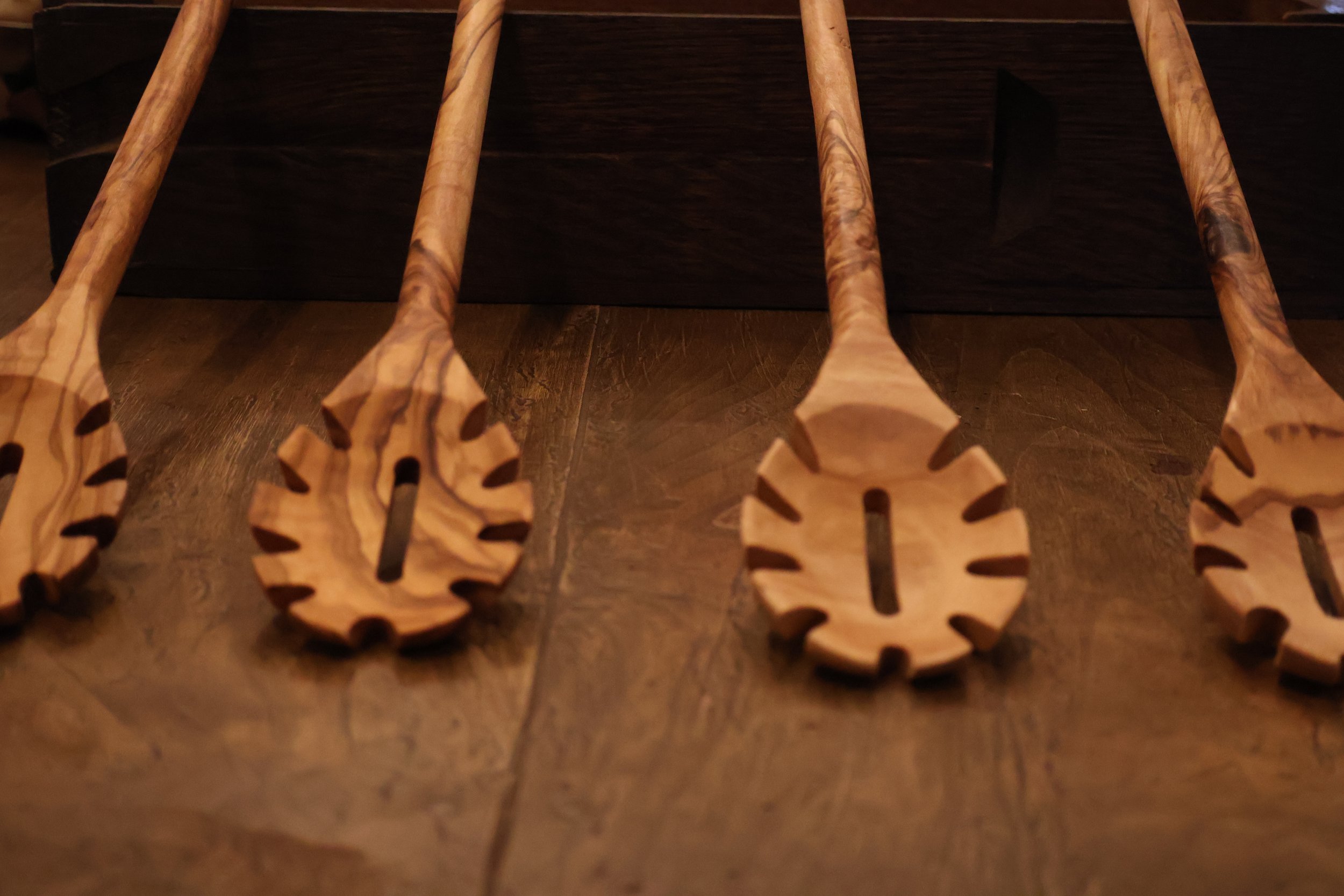 Olive Wood Spaghetti Spoon