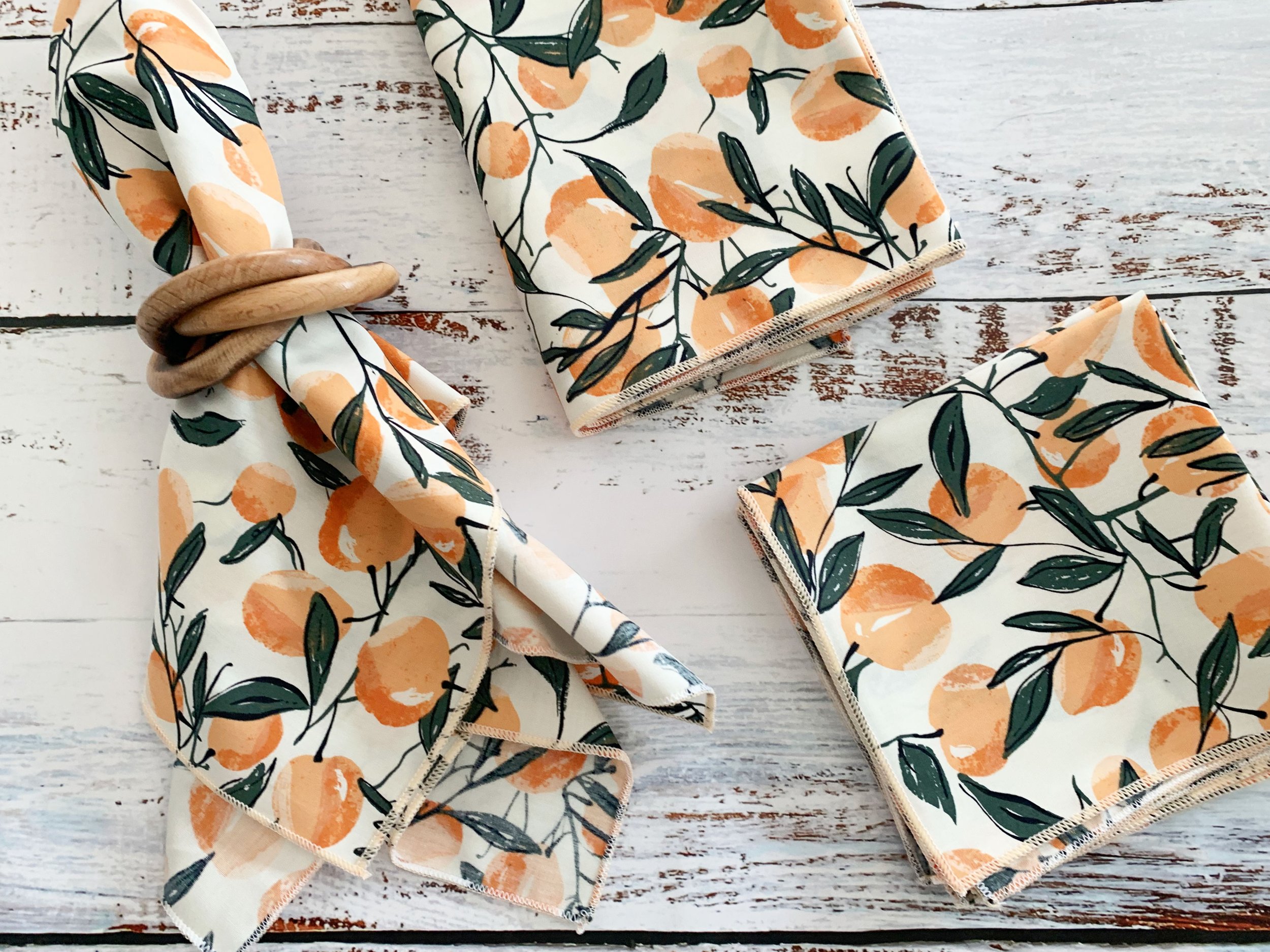 Apricot Cloth Napkins, Set of Four