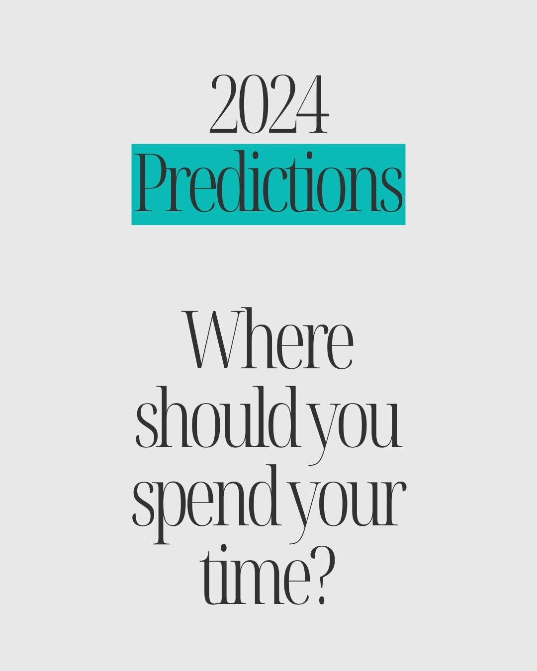 We're on month 2 of 2024 and for many of you wedding pros, events are picking up which means LESS time to work ON your business.

Lean into @studioid 2024 predictions for the most successful content channels to prioritize your time! I don't know abou