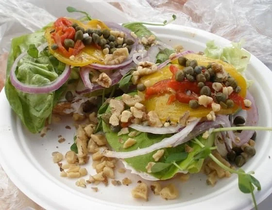 Open Face Veggie Sandwich