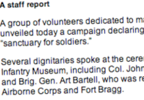 FAYETTEVILLE OBSERVER features Army’s Army