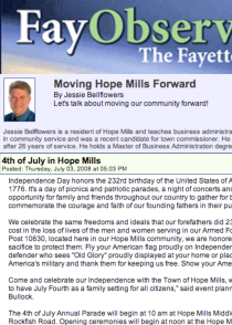 FAYETTEVILLE OBSERVER features Army’s Army